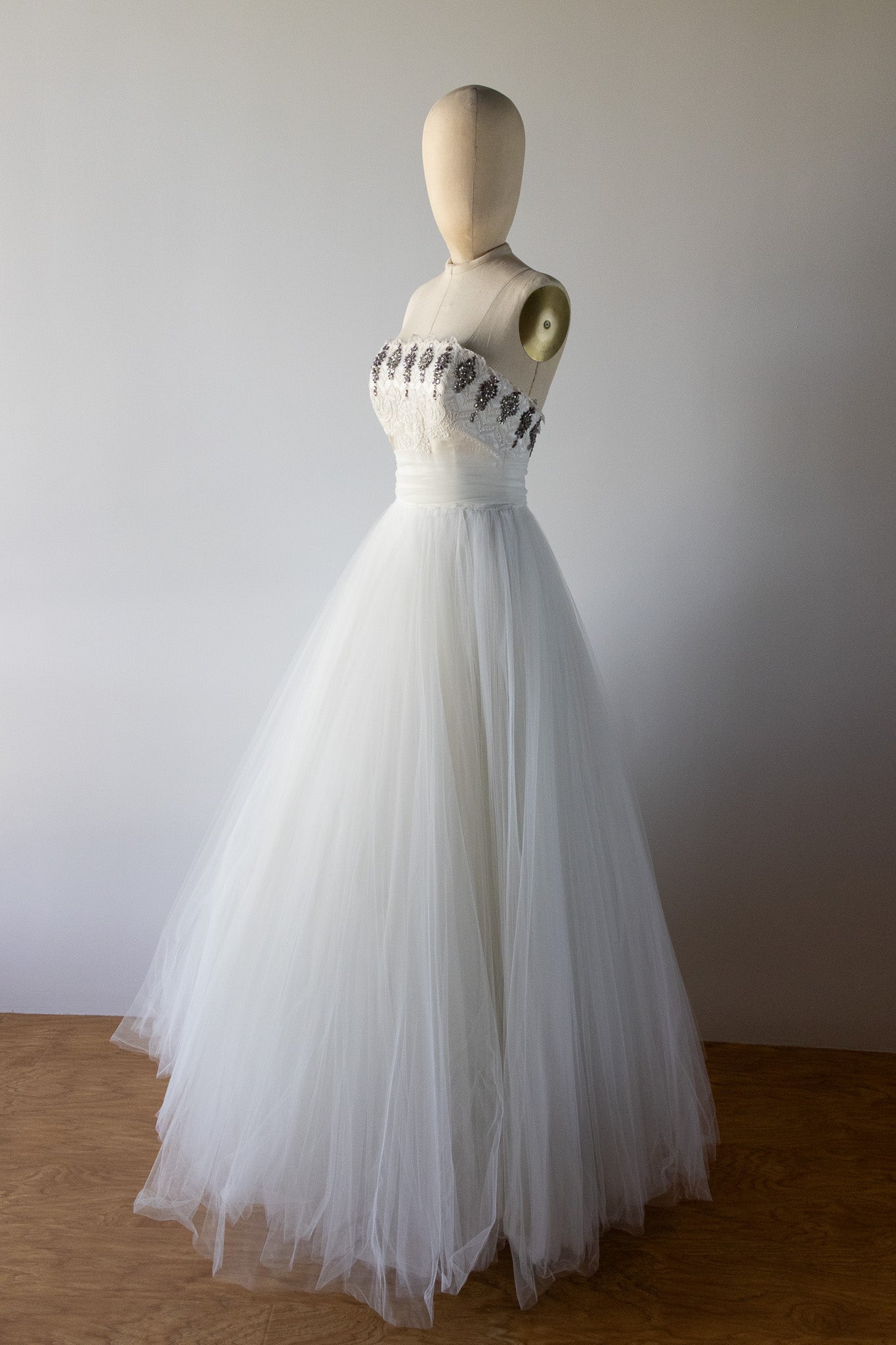 David Fielden Ivy Tulle Dress Brown - DR39 Ivory