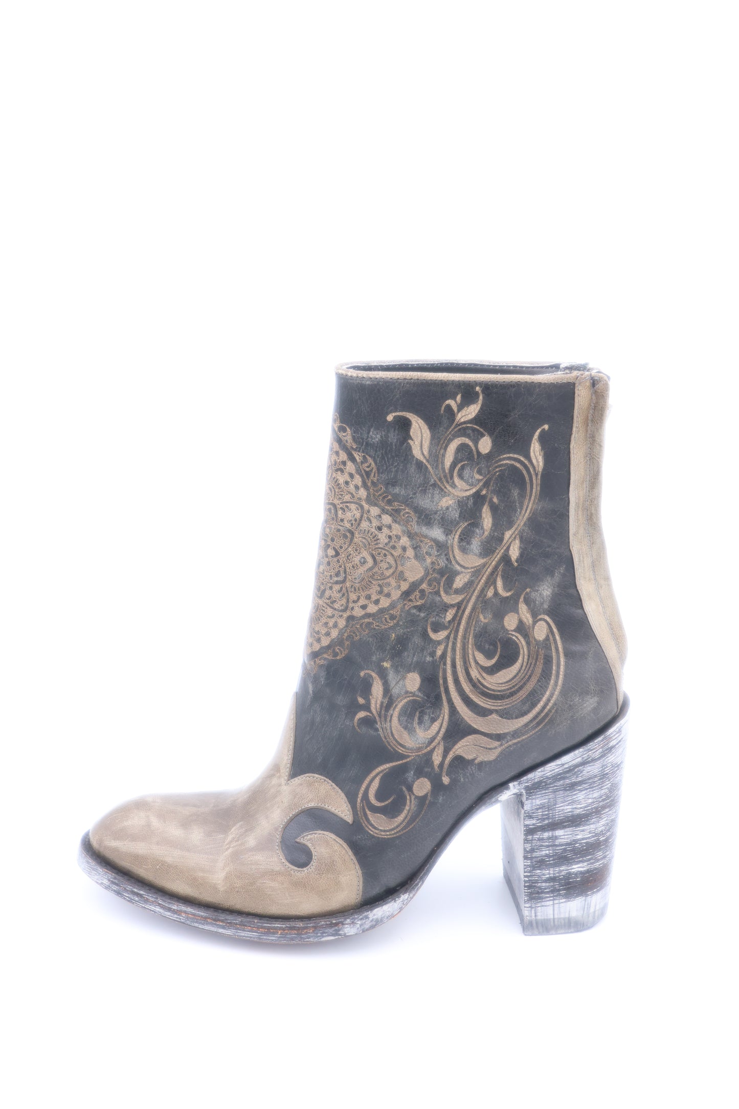 Mexicana (Old Gringo) Wanda LS 7" Boots - Black/Grey