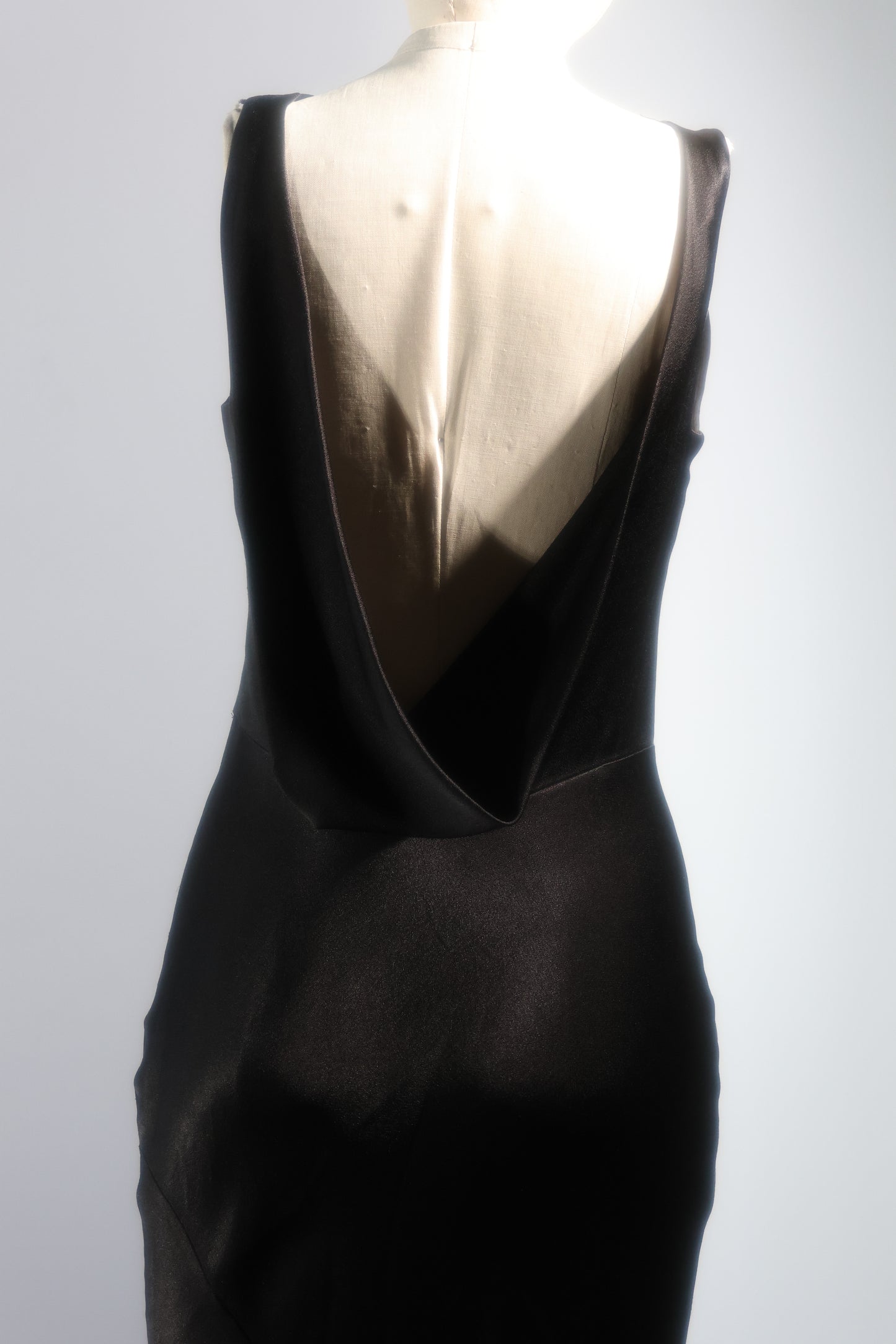 Les Habitudes Dress Black Satin
