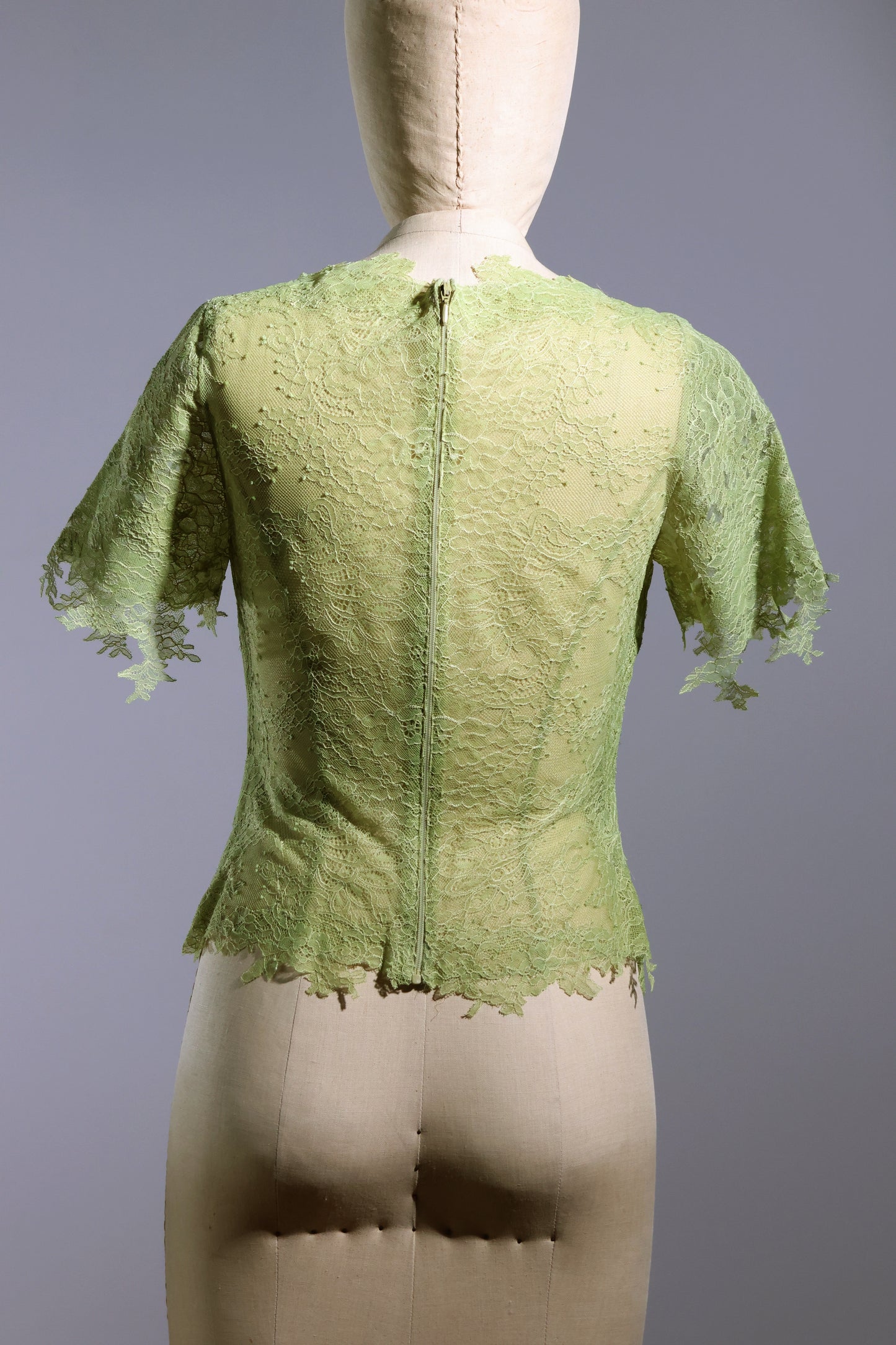 Gatti Nolli Short Sleeve Lace Top - Pistache
