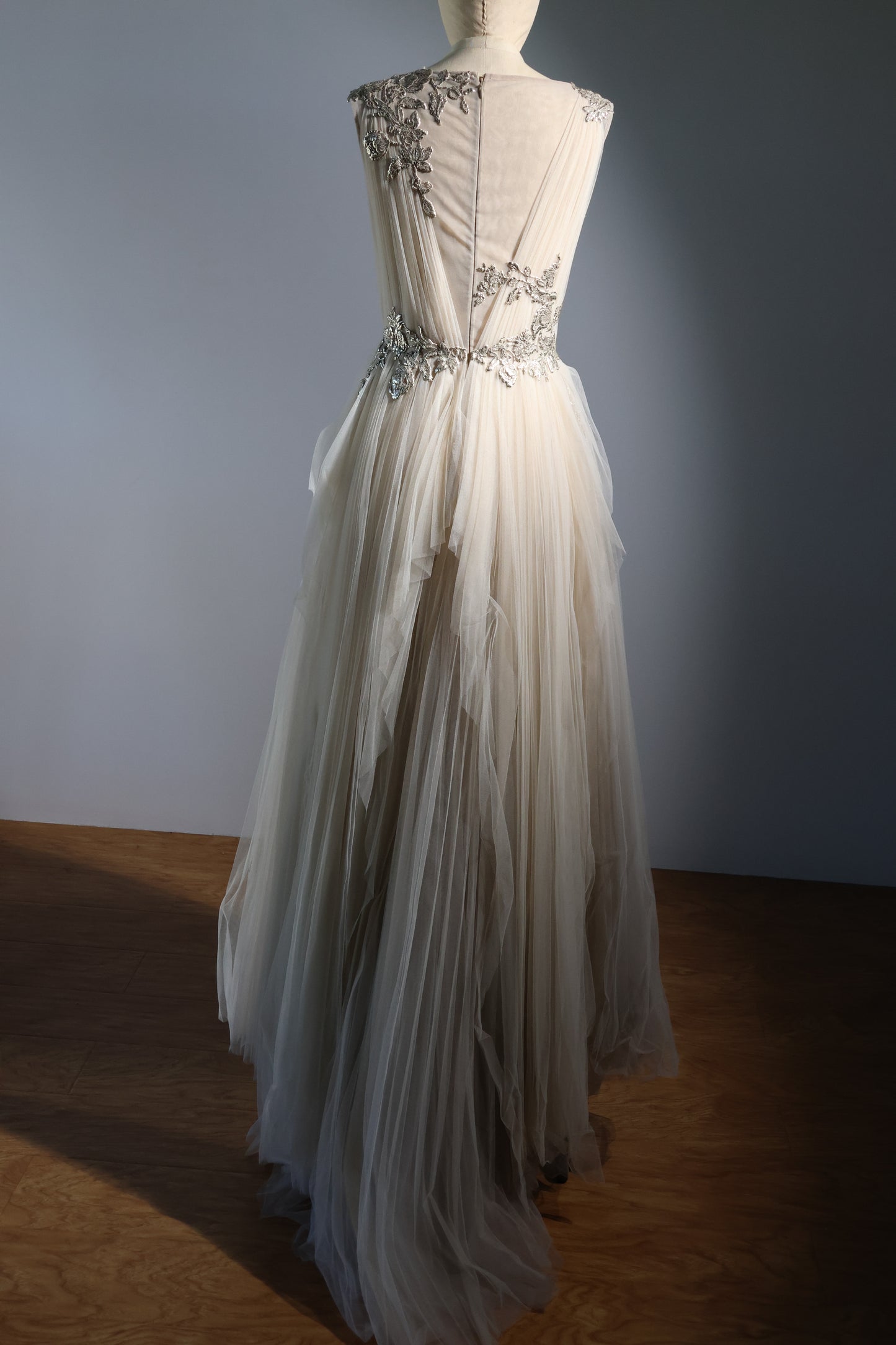 Gatti Nolli Long Tulle Dress - Gold