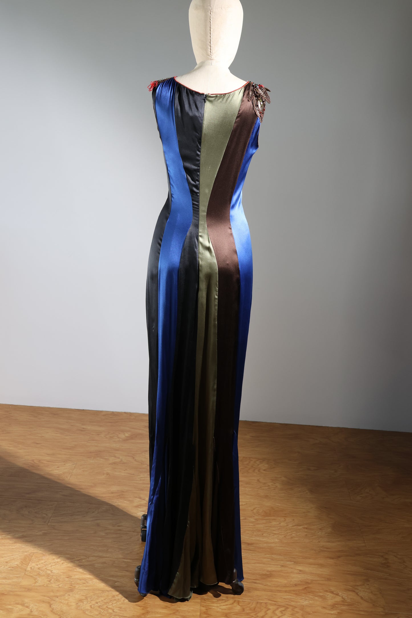 Foddis Lush Long Dress Satin - Olive Green / Brown / Blue / Black