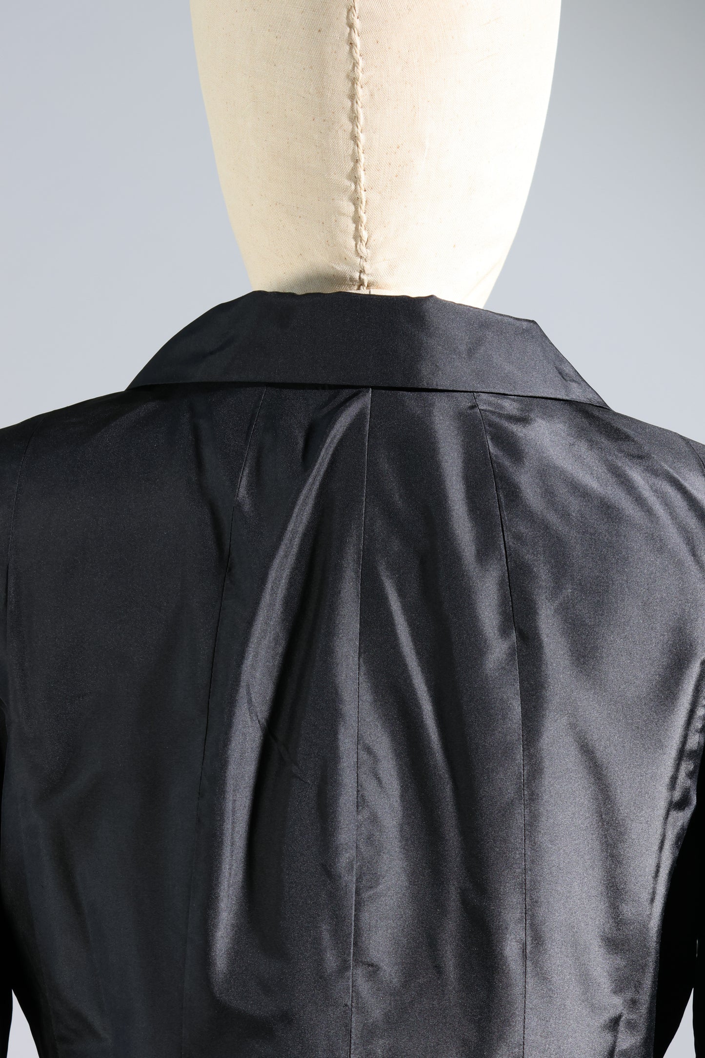 Les Habitudes Black Taffeta Jacket - Black