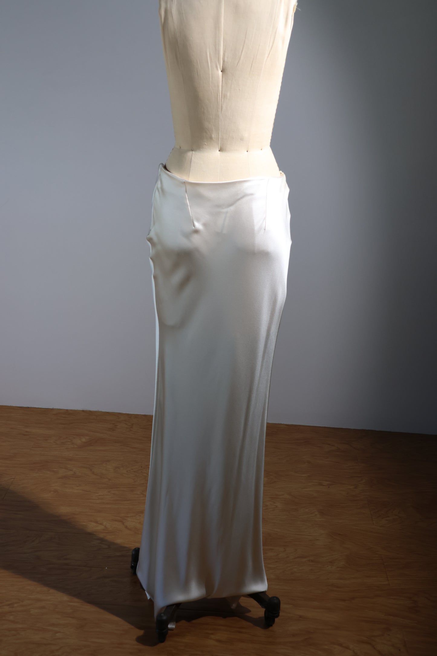 Les Habitudes Bias Silk Skirt No Back Seam - Ivory