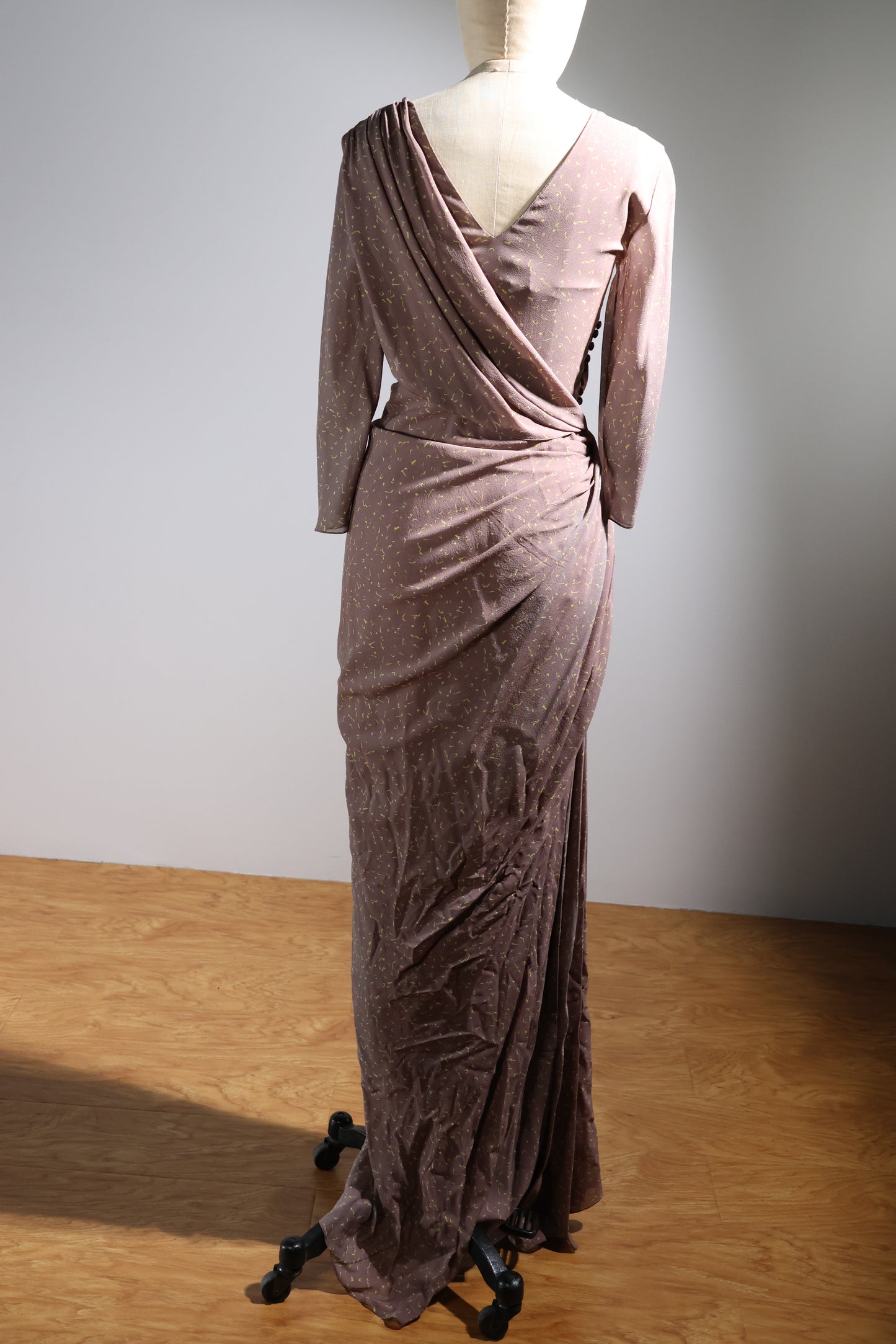 Cortana Holi Long Silk Dress - Holi Print