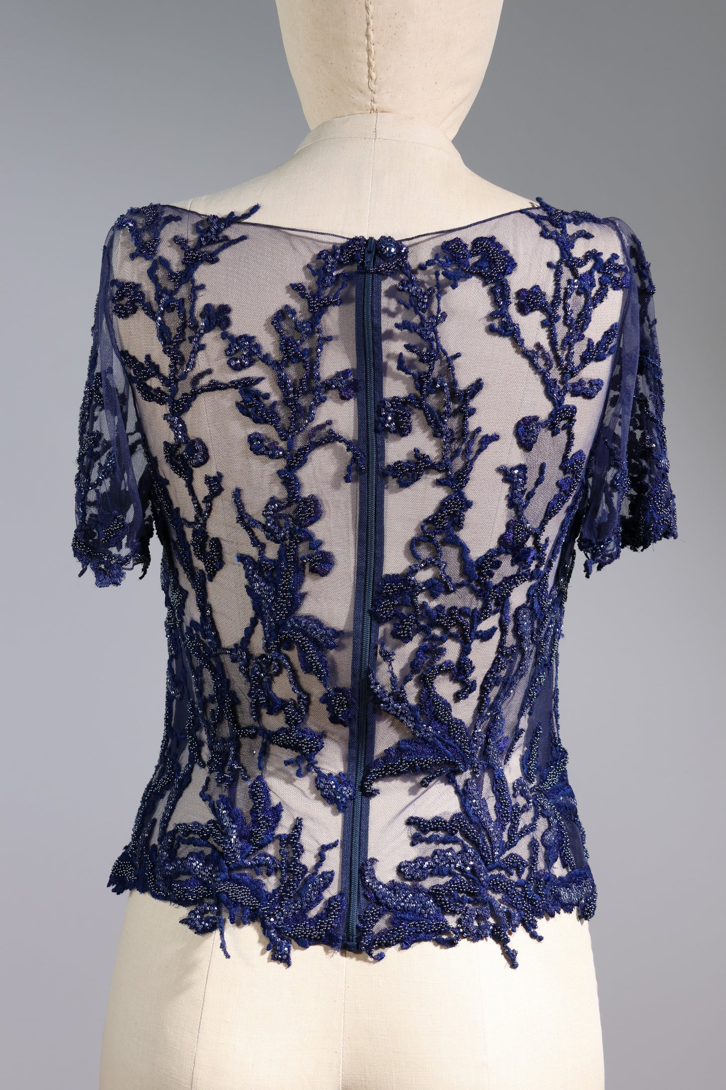 Gatti Nolli Beaded Top - Navy
