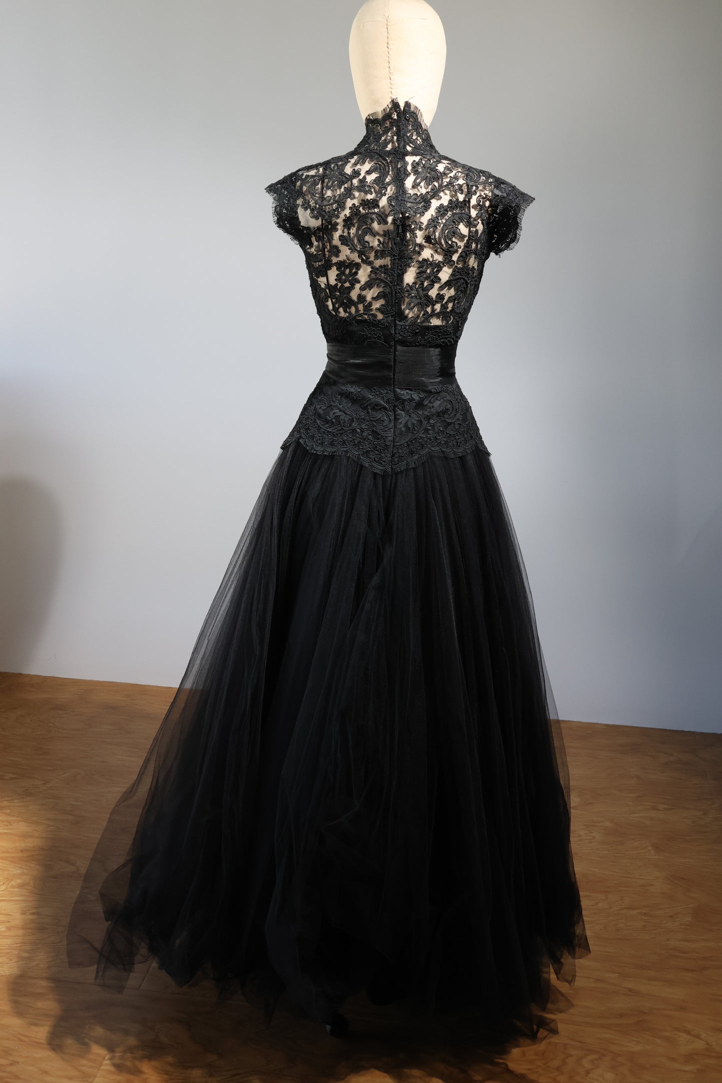 Eavis & Brown Grace Dress Long Silk Tulle - DR217 Black