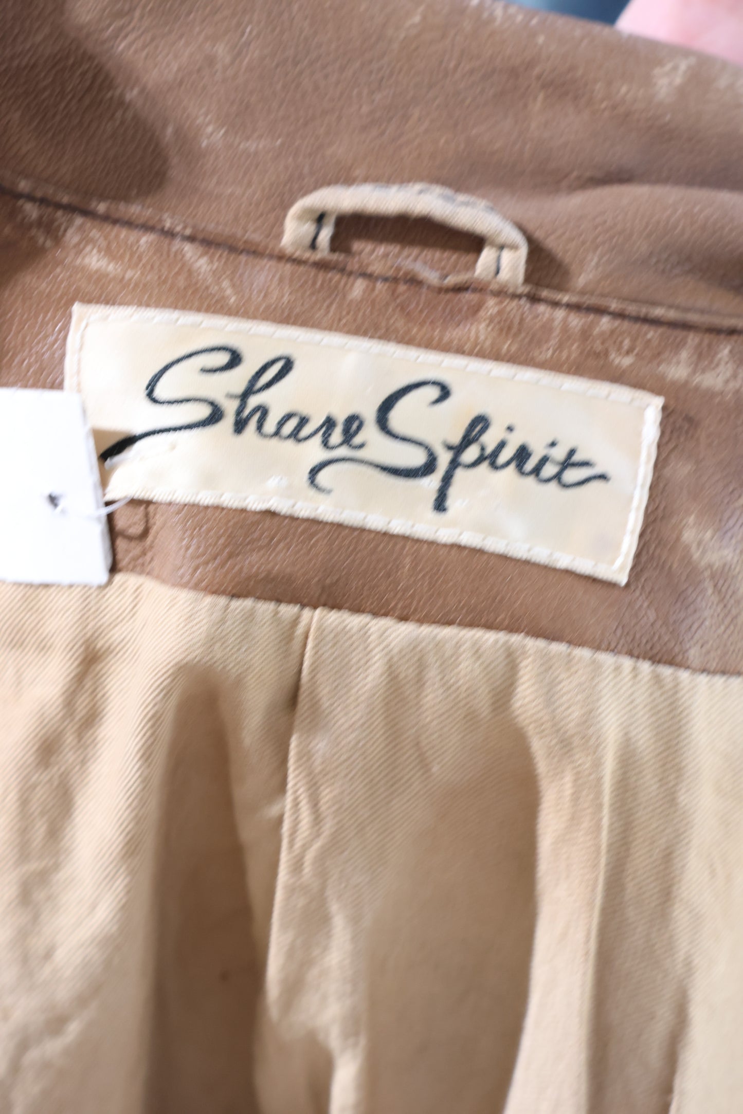 Share Spirit Goat Leather Jacket With Studs - JK2 Distressed Natural