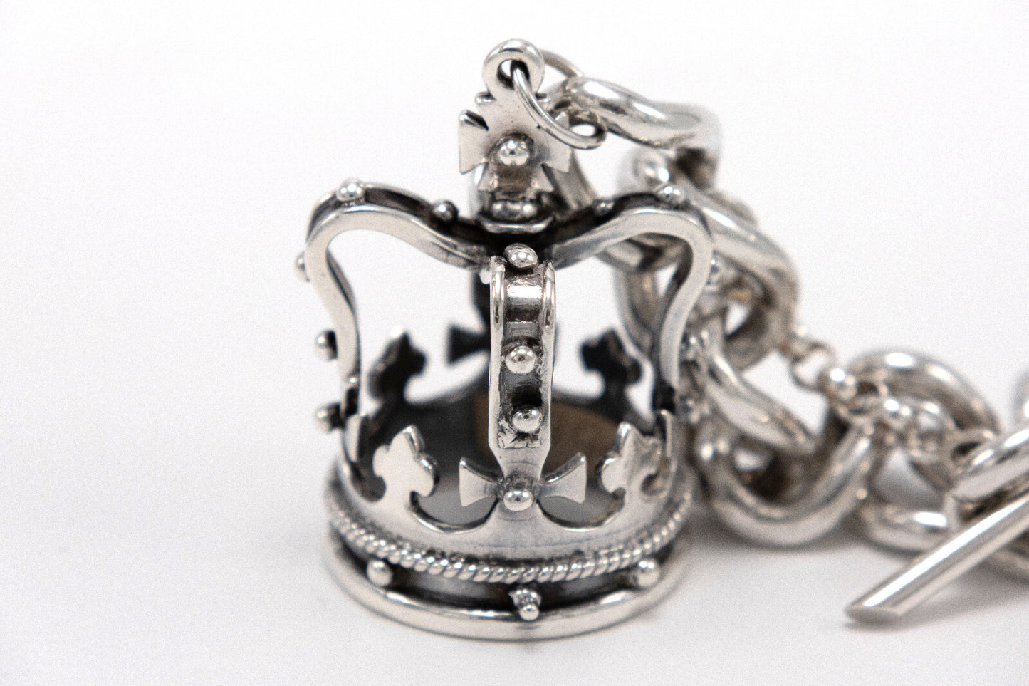 Vivienne Westwood Solid Sterling Silver Crown Bracelet
