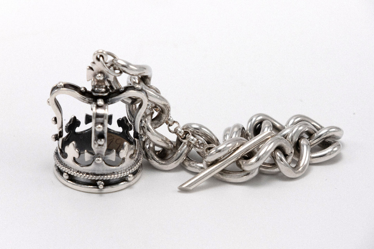 Vivienne Westwood Solid Sterling Silver Crown Bracelet