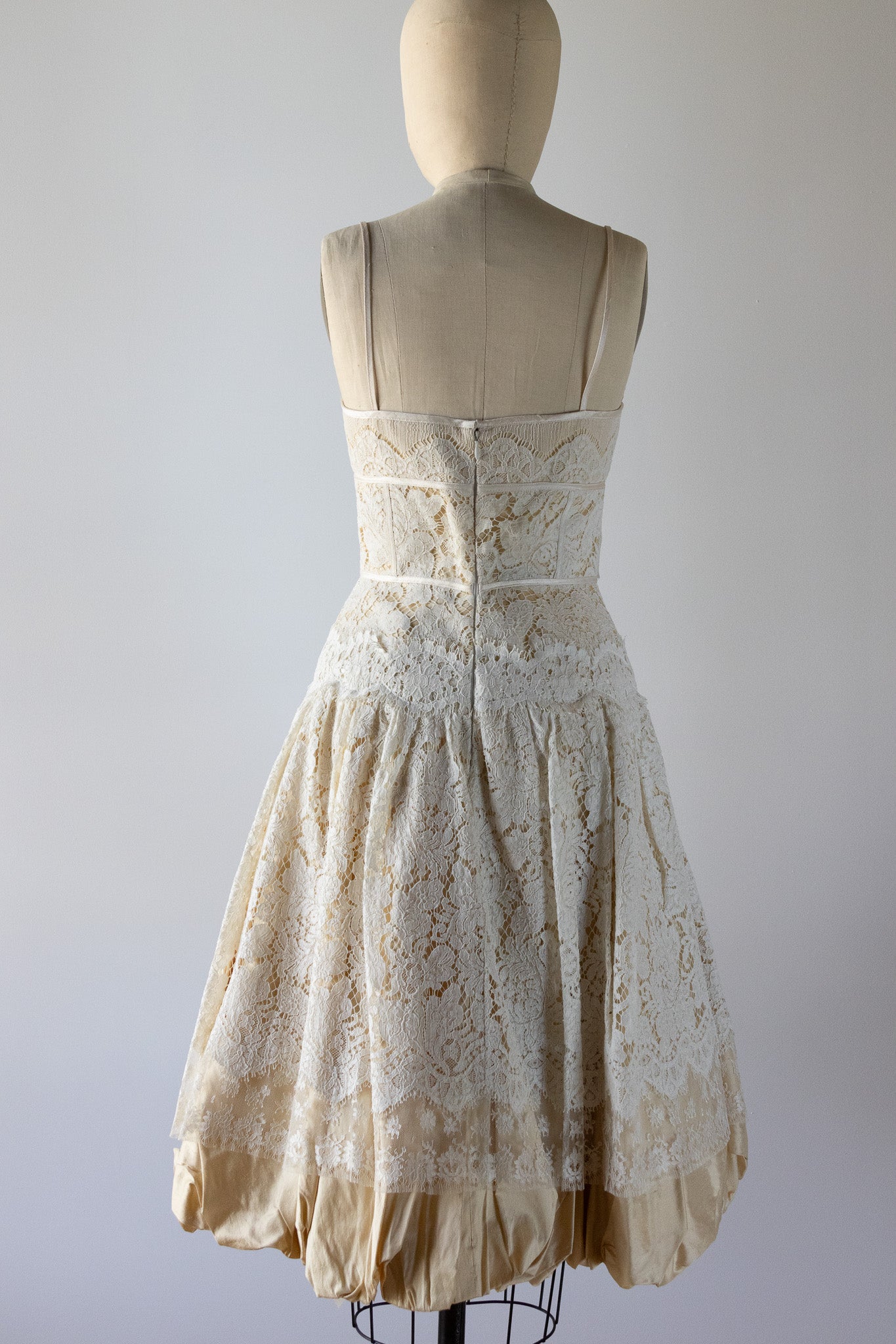 David Fielden Heavy Lace Dress - Ivy / Cream