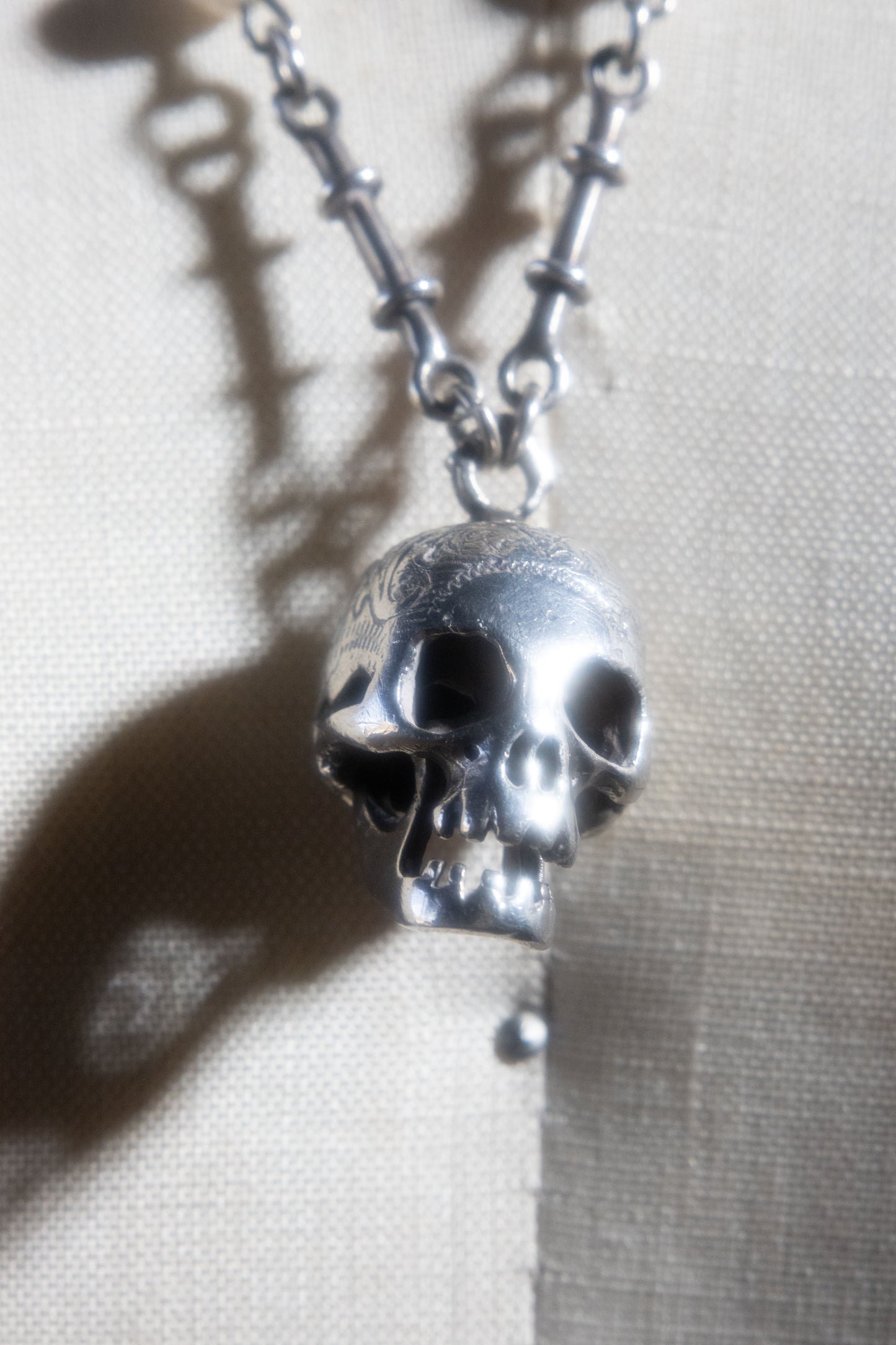 Sterling Silver Skull Necklace