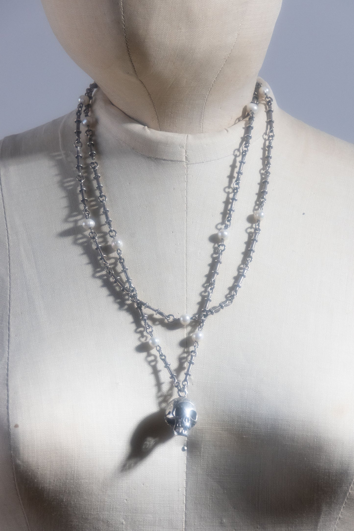 Sterling Silver Skull Necklace