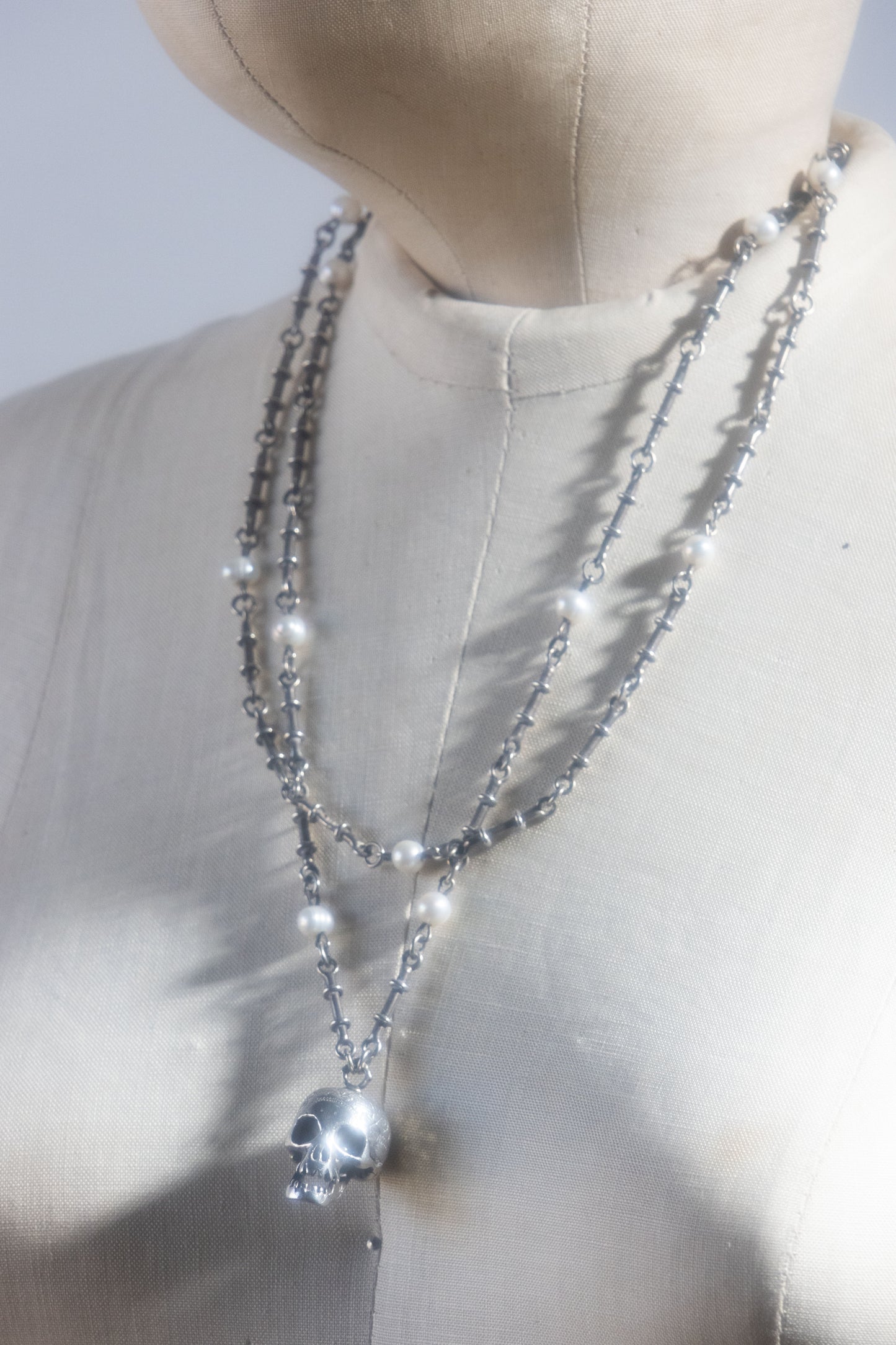 Sterling Silver Skull Necklace