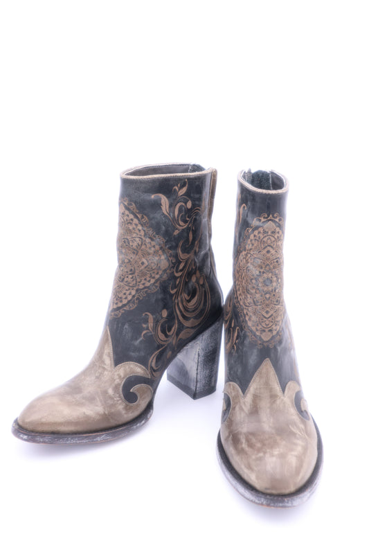 Mexicana (Old Gringo) Wanda LS 7" Boots - Black/Grey