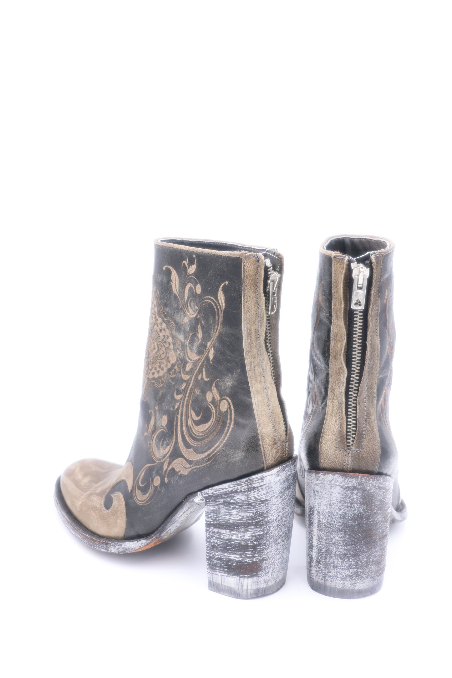 Mexicana (Old Gringo) Wanda LS 7" Boots - Black/Grey
