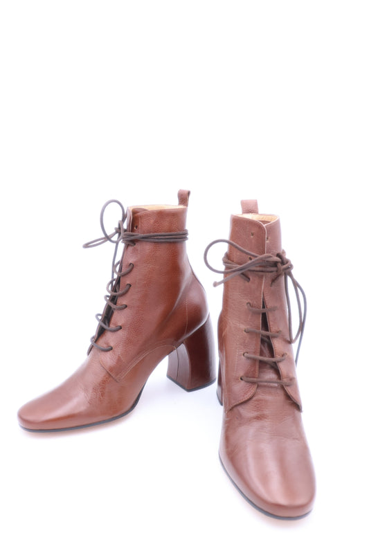 Ann Demeulemeester FT30 Lace-Up Boot — Brown