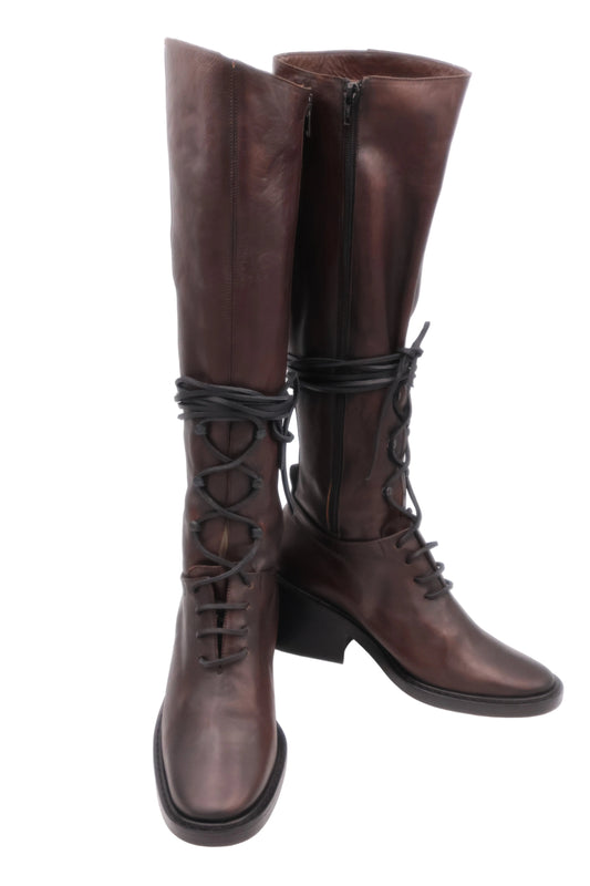 Ann Demeulemeester Riding Boot FT24 Brown