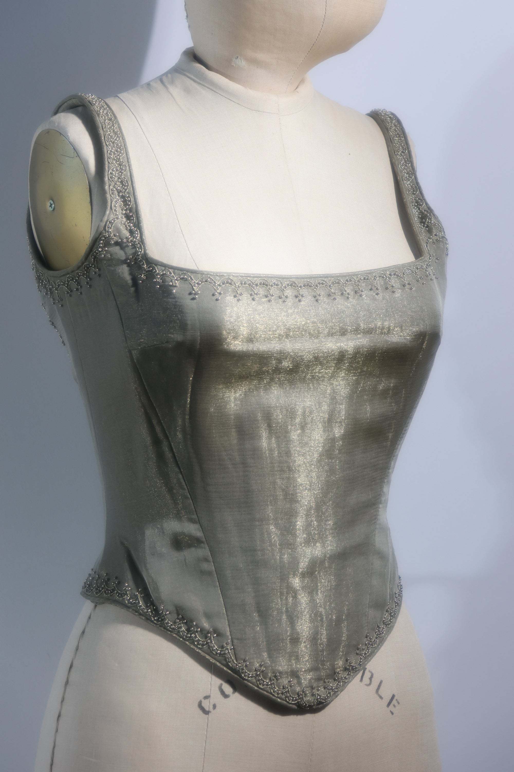LES HABITUDES Corset TP92 — Gold Changeant / Bouquet Strap