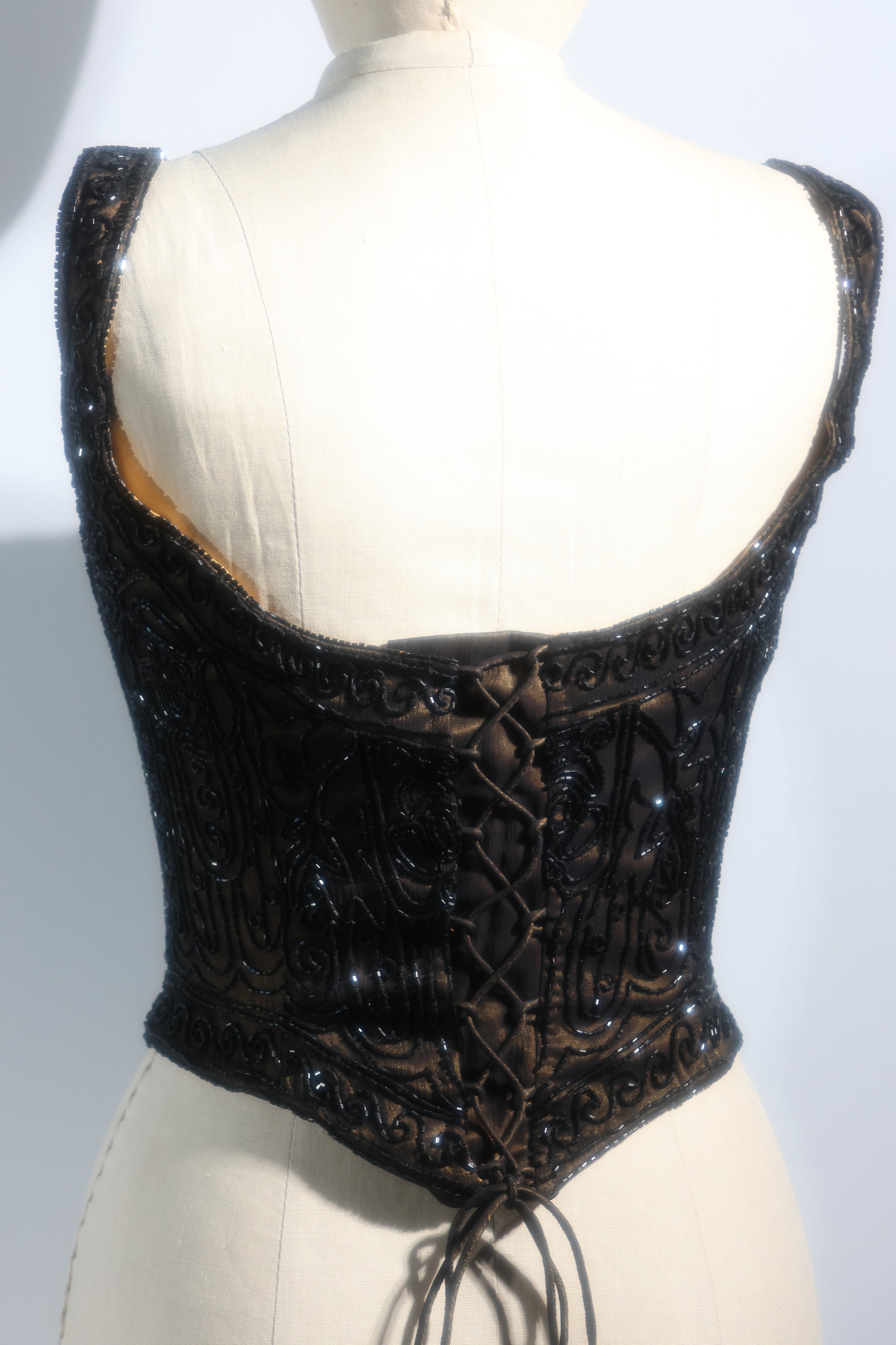 LES HABITUDES Corset TP59 — Black / Bronze