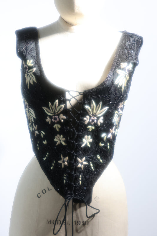 Eavis & Brown Corset TP16 Black Floral Ward
