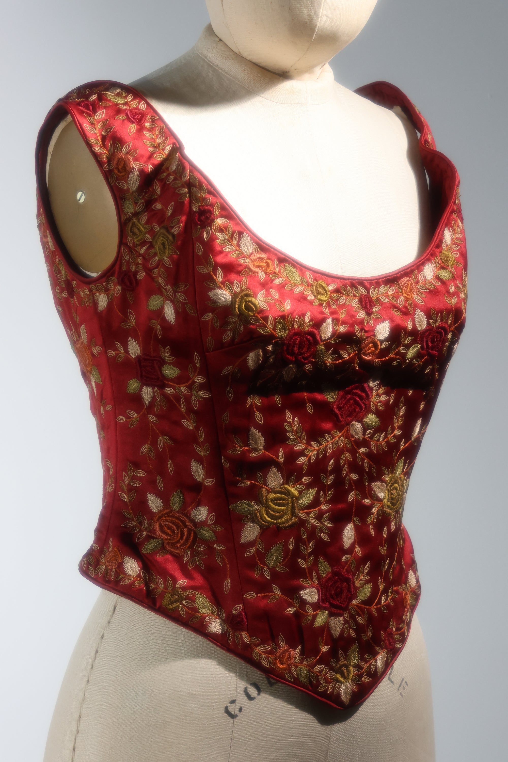 LES HABITUDES Corset TP128 — Burgundy / Multi