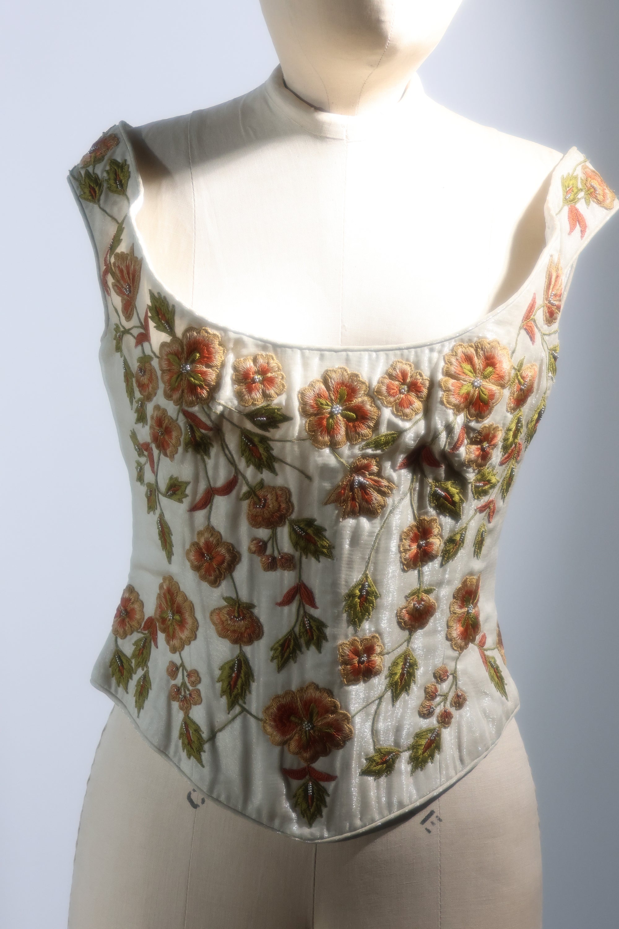 LES HABITUDES Corset TP145 — Ivory / Multi