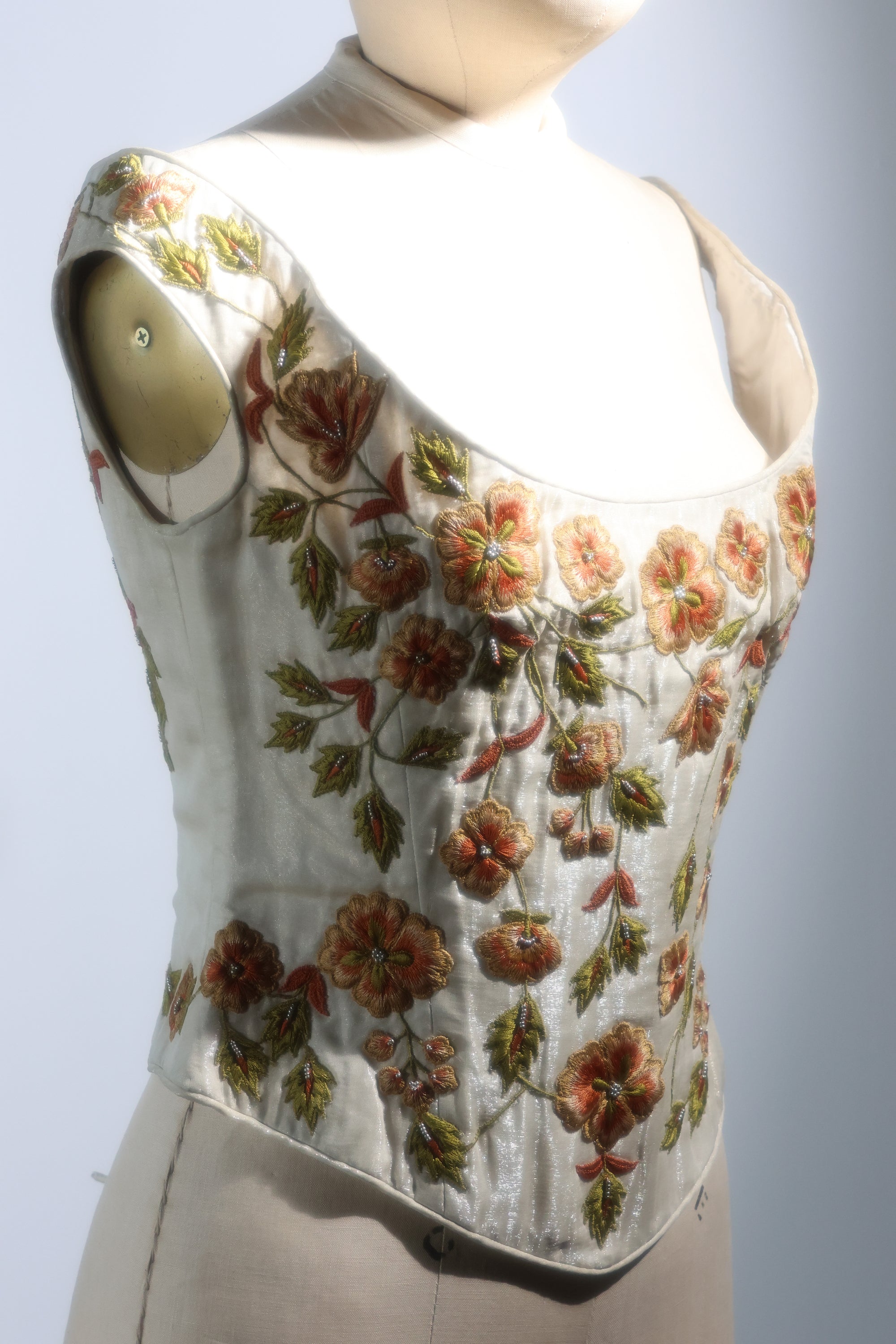 LES HABITUDES Corset TP145 — Ivory / Multi