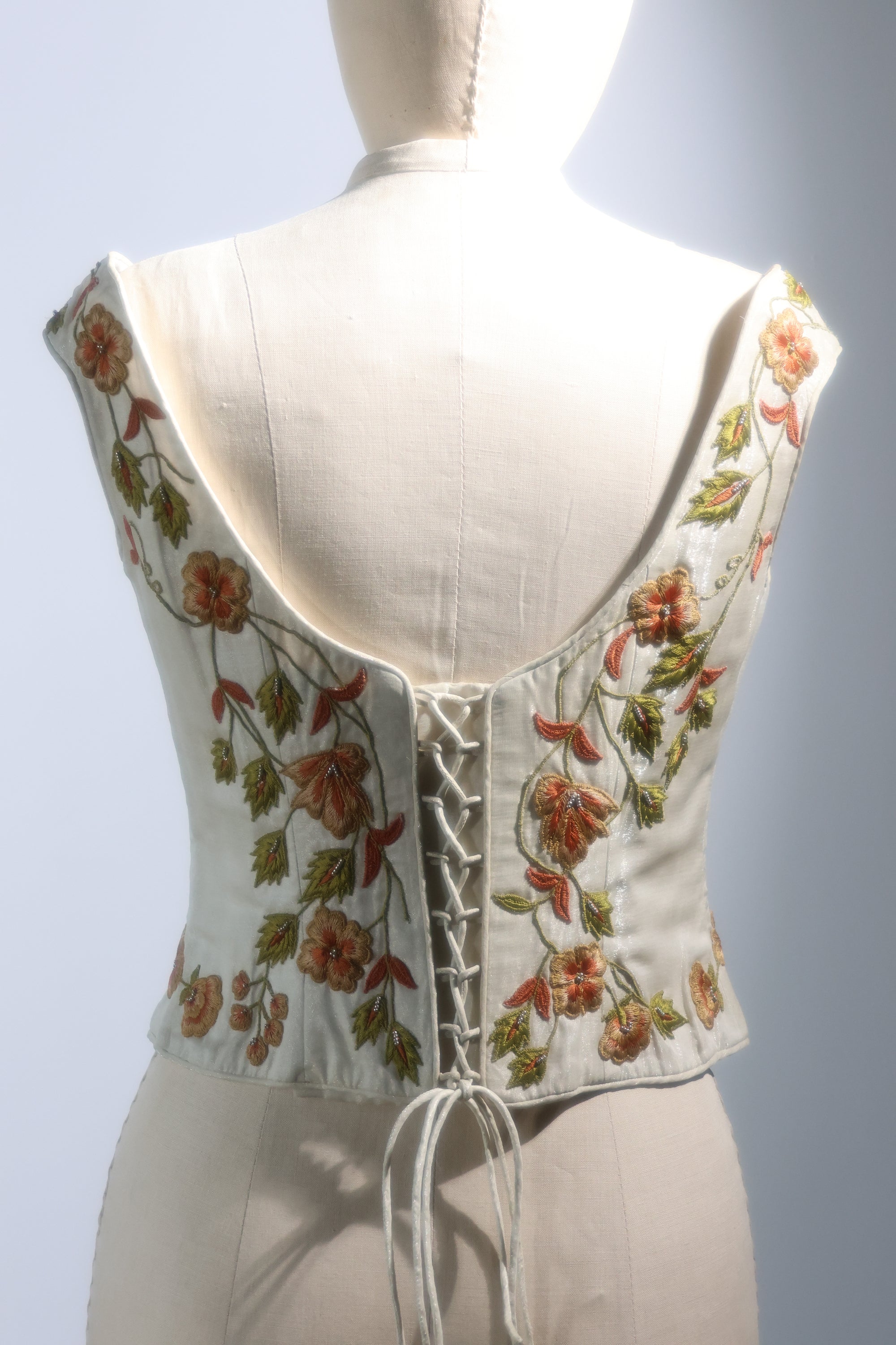 LES HABITUDES Corset TP145 — Ivory / Multi
