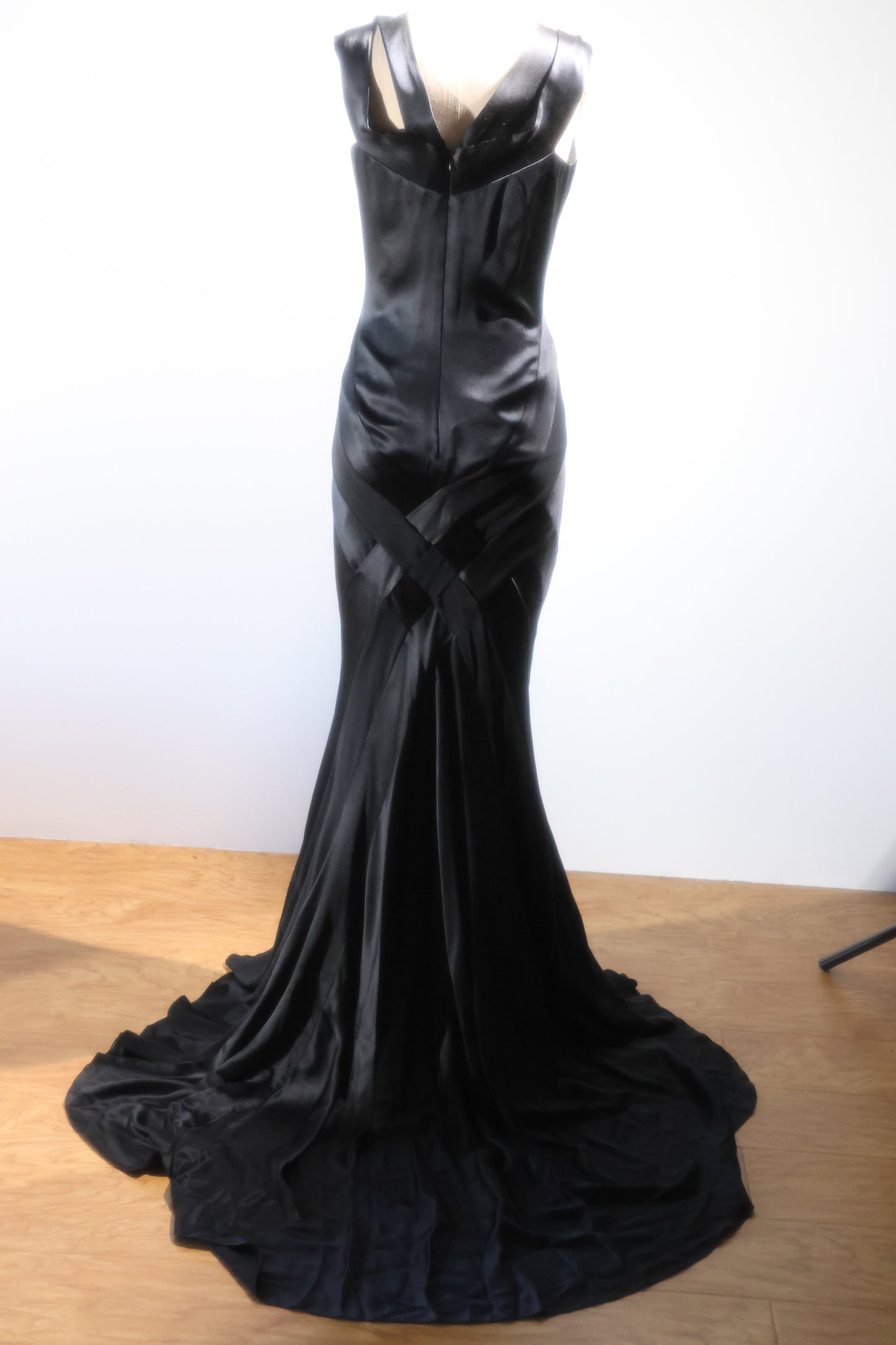 Eavis & Brown Criss-Cross Gown Black