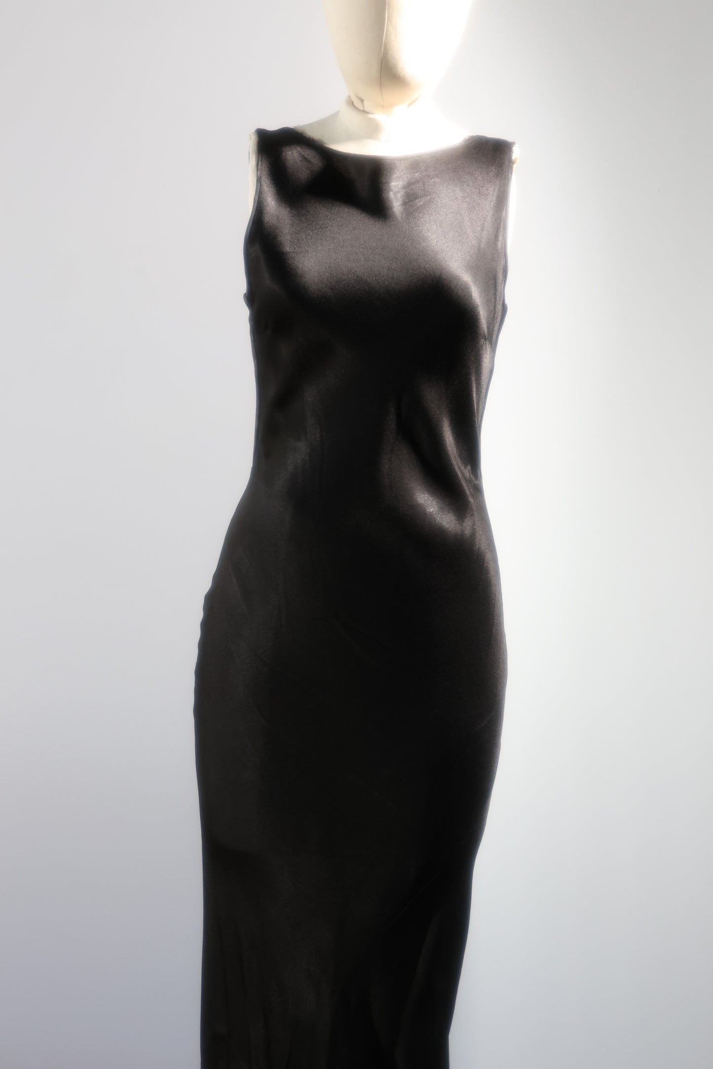 Les Habitudes Dress Black Satin