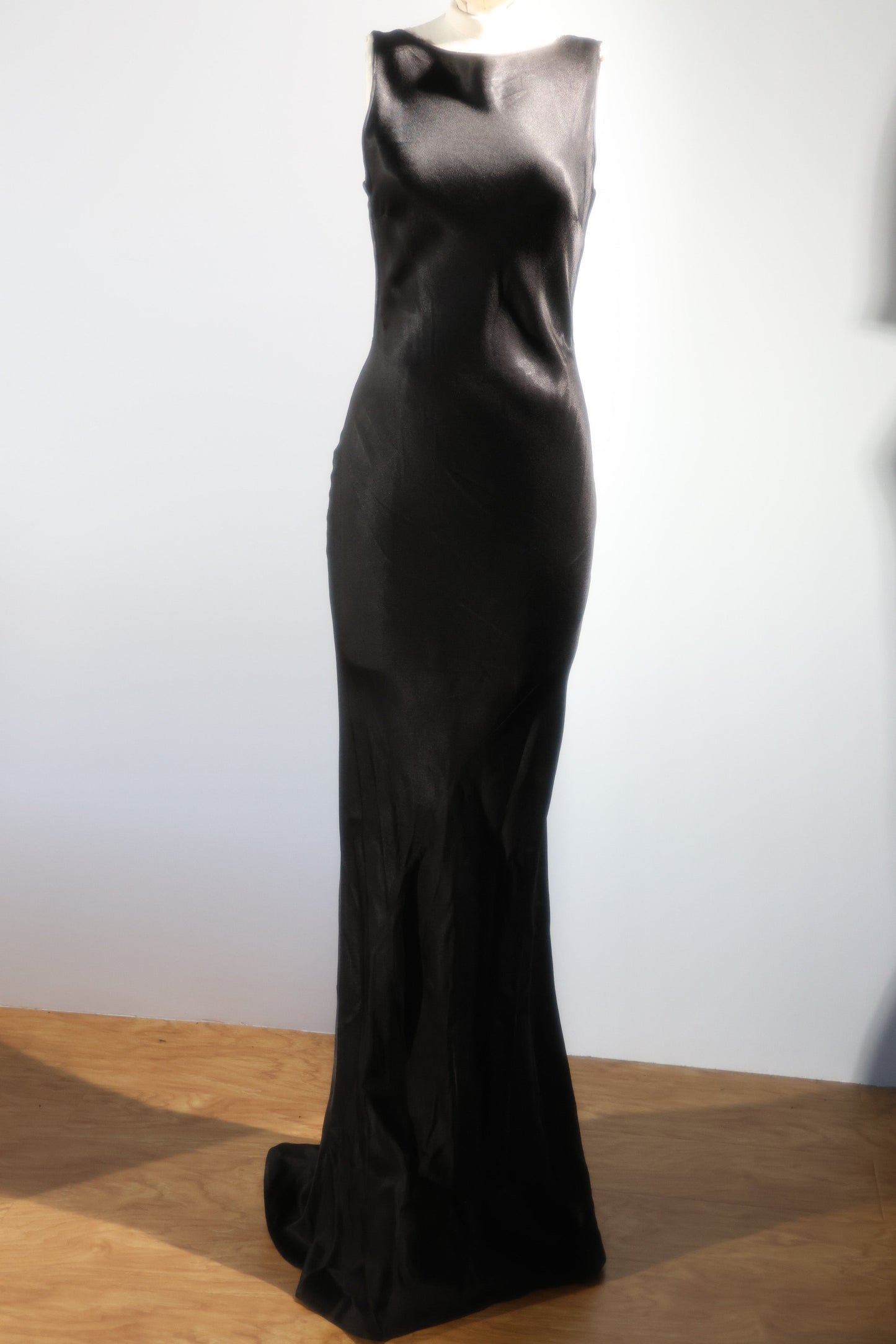 Les Habitudes Dress Black Satin