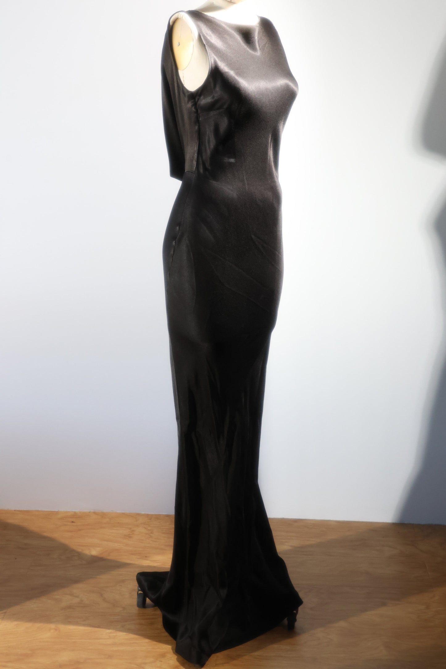 Les Habitudes Dress Black Satin