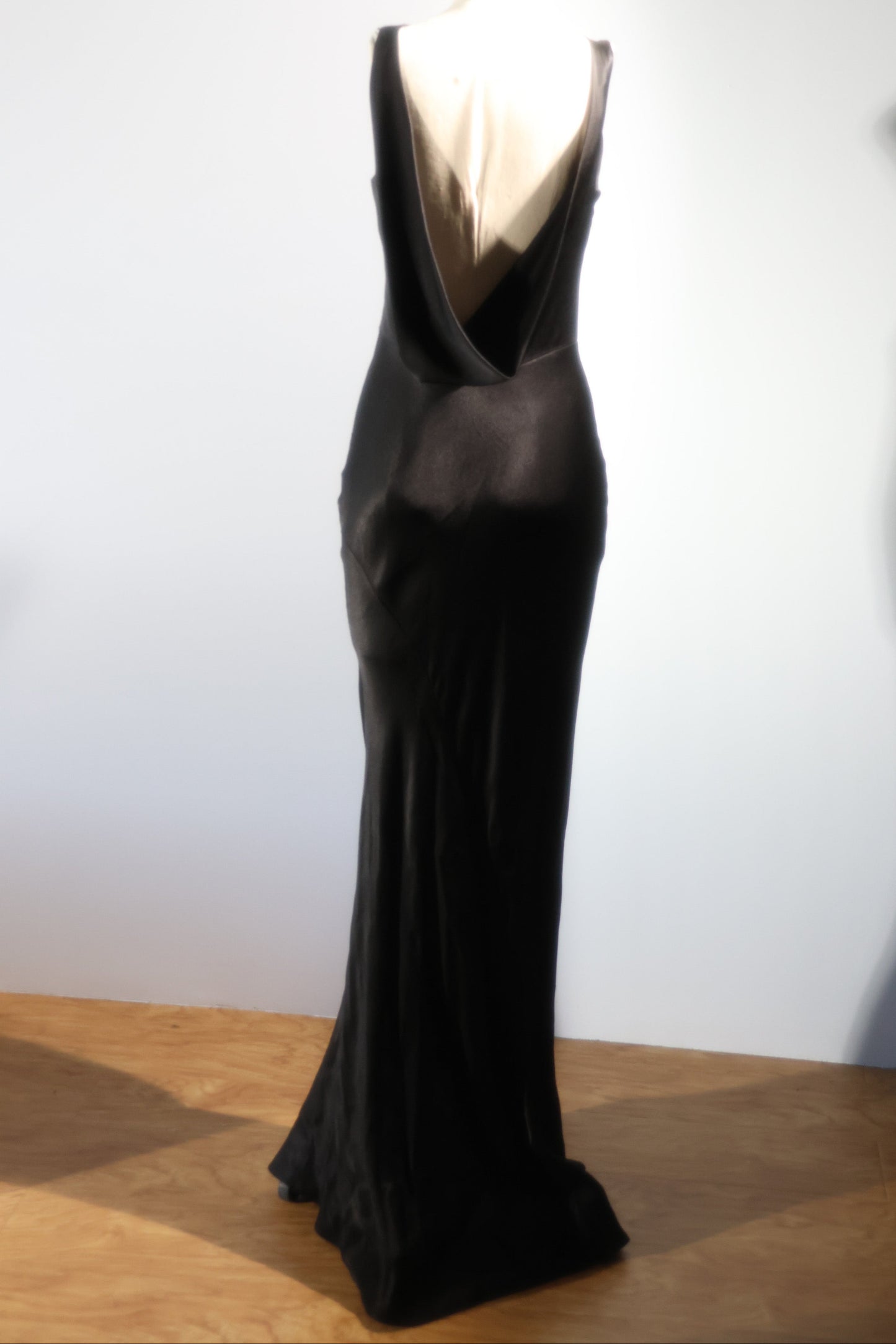 Les Habitudes Dress Black Satin