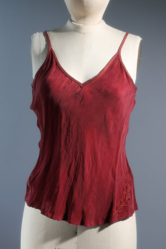 Les Habitudes Burgundy Top