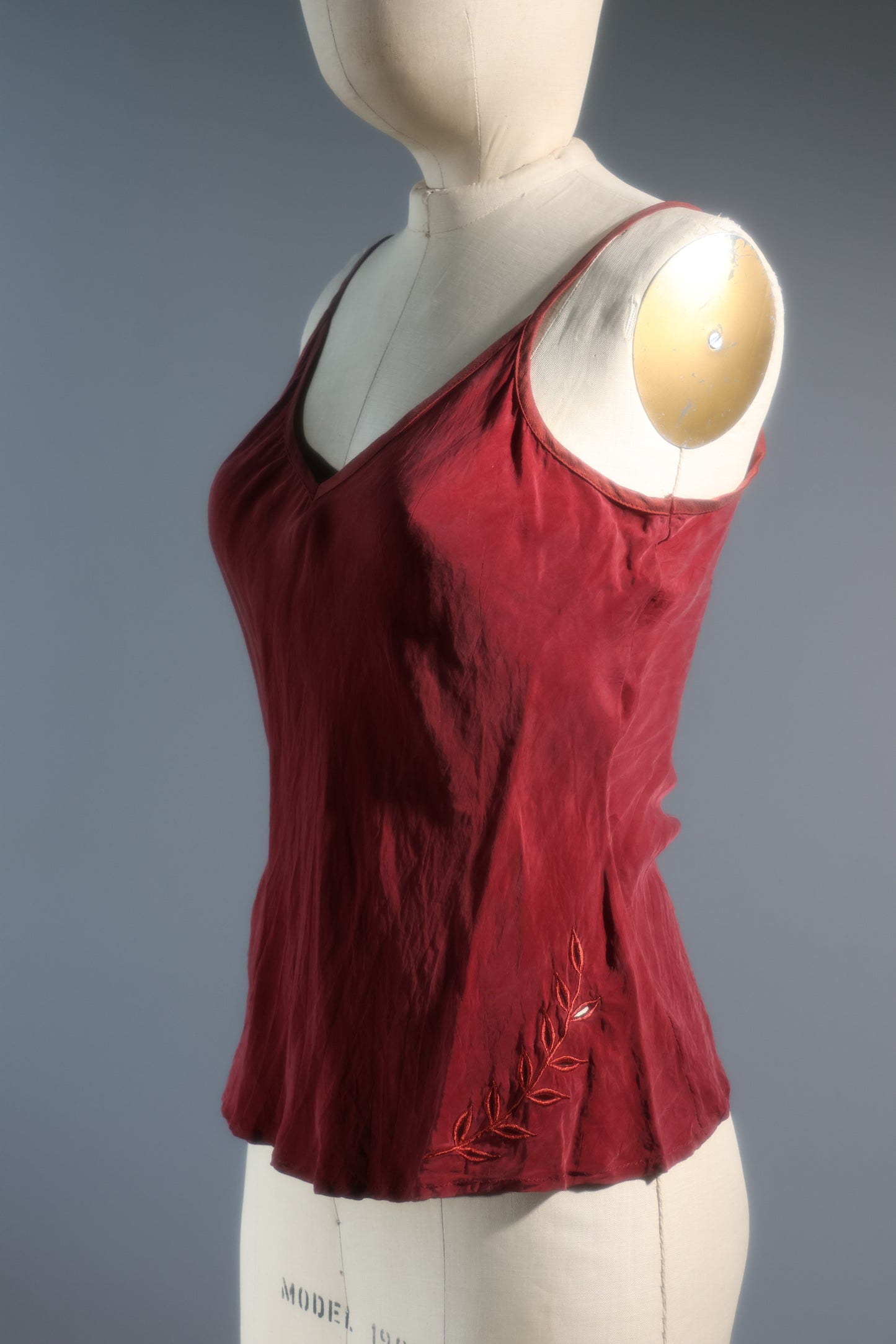 Les Habitudes Burgundy Top
