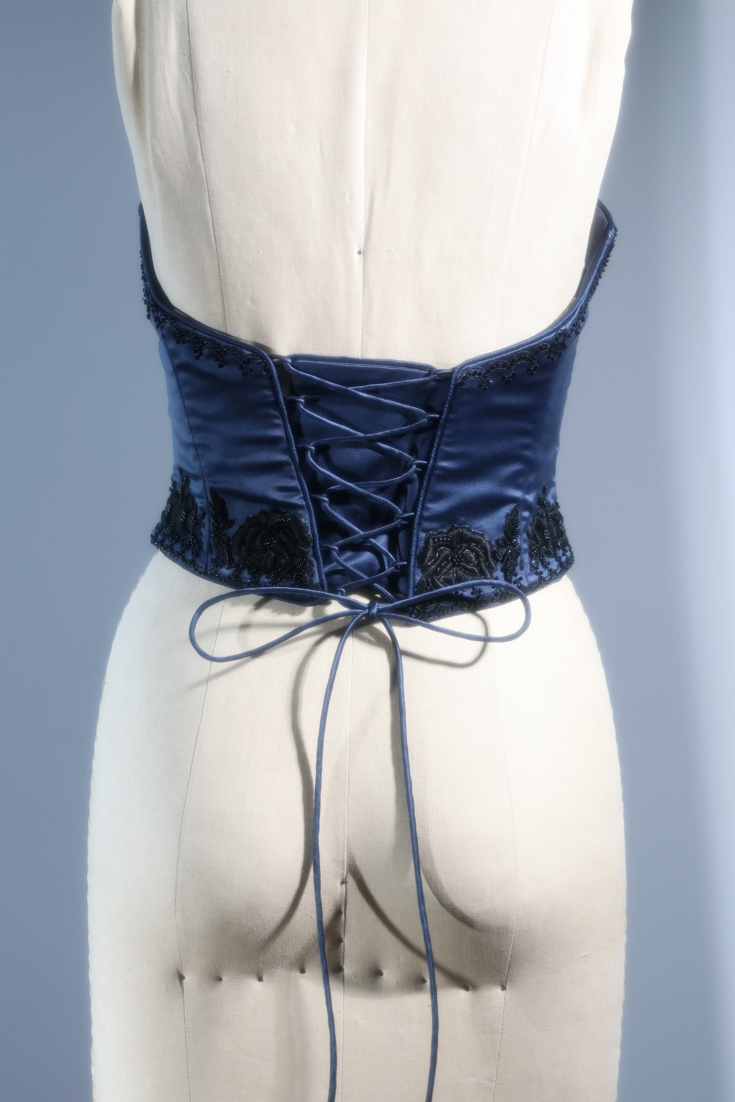 Les Habitudes Bouquet Bustier Navy / Black Corset
