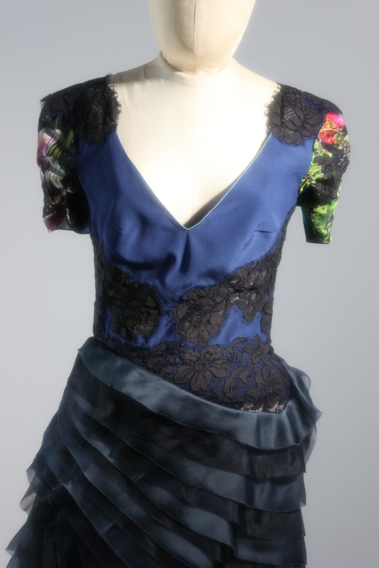 Foddis Electra Short Dress - Navy Blue