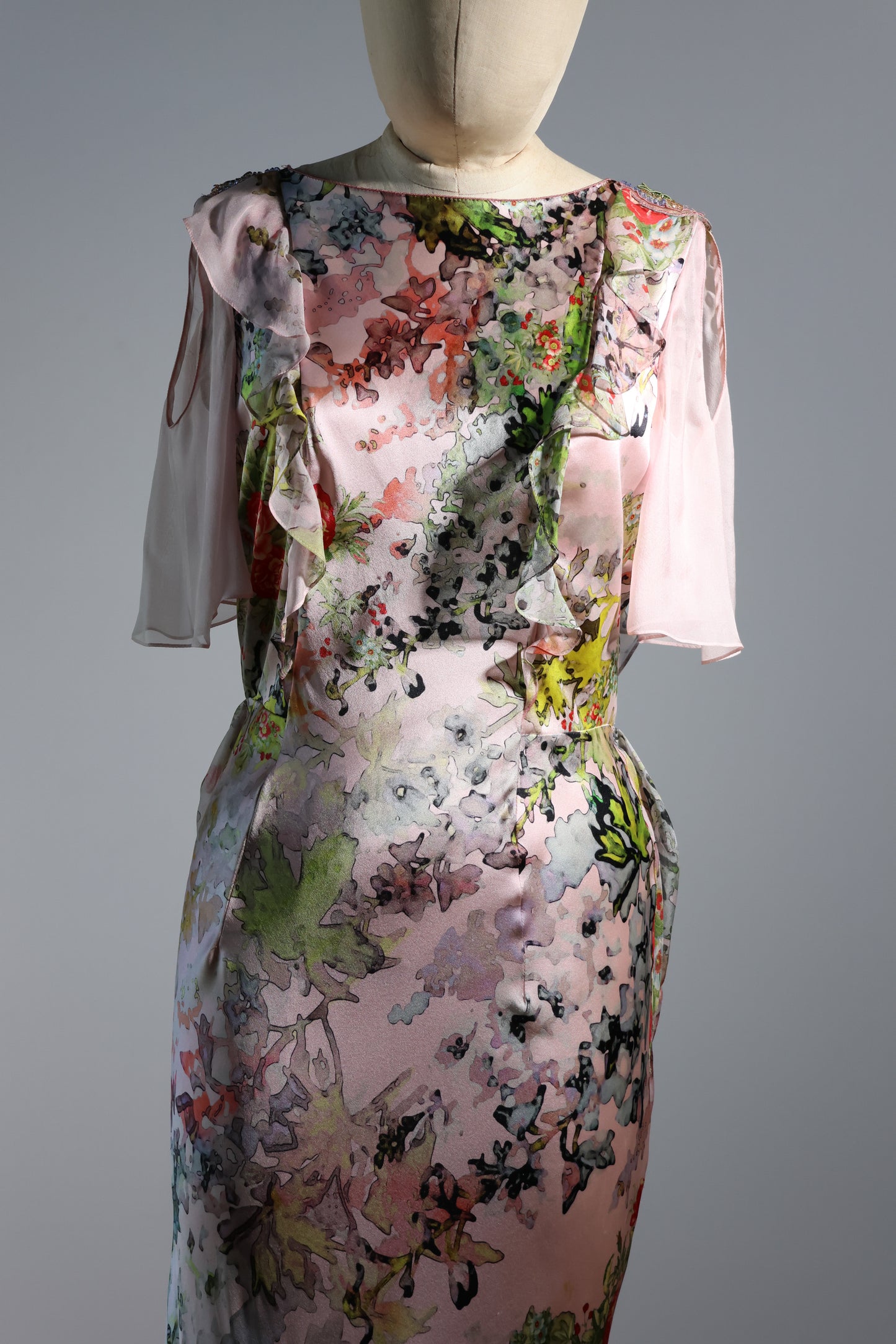 Foddis Phoebe Long Dress - Pink Print