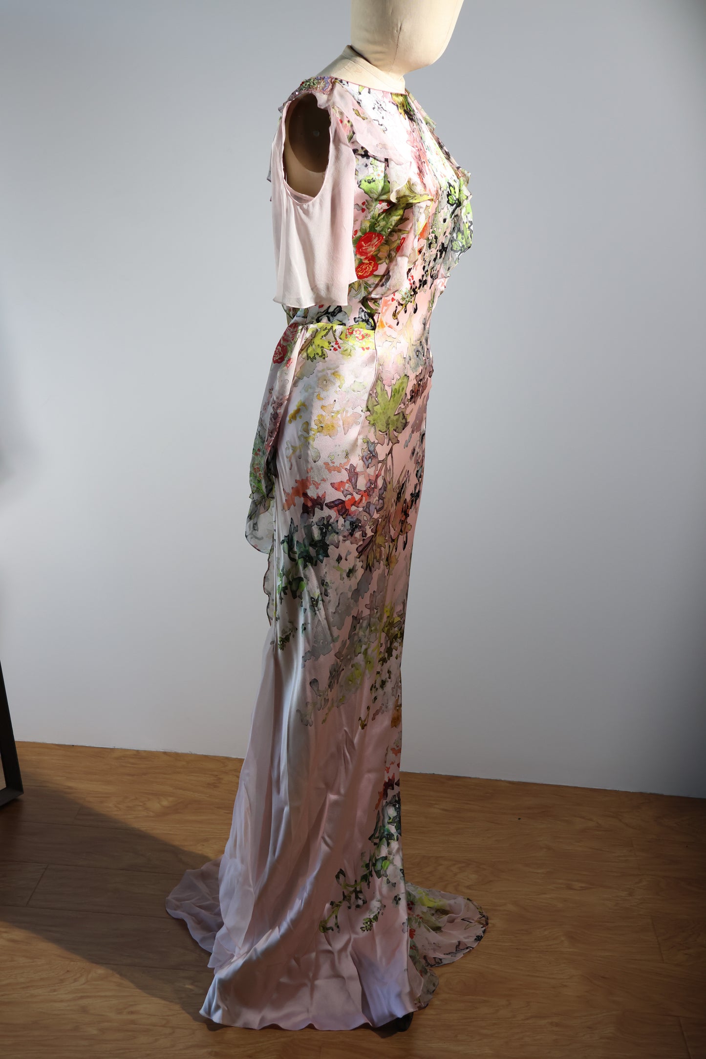 Foddis Phoebe Long Dress - Pink Print
