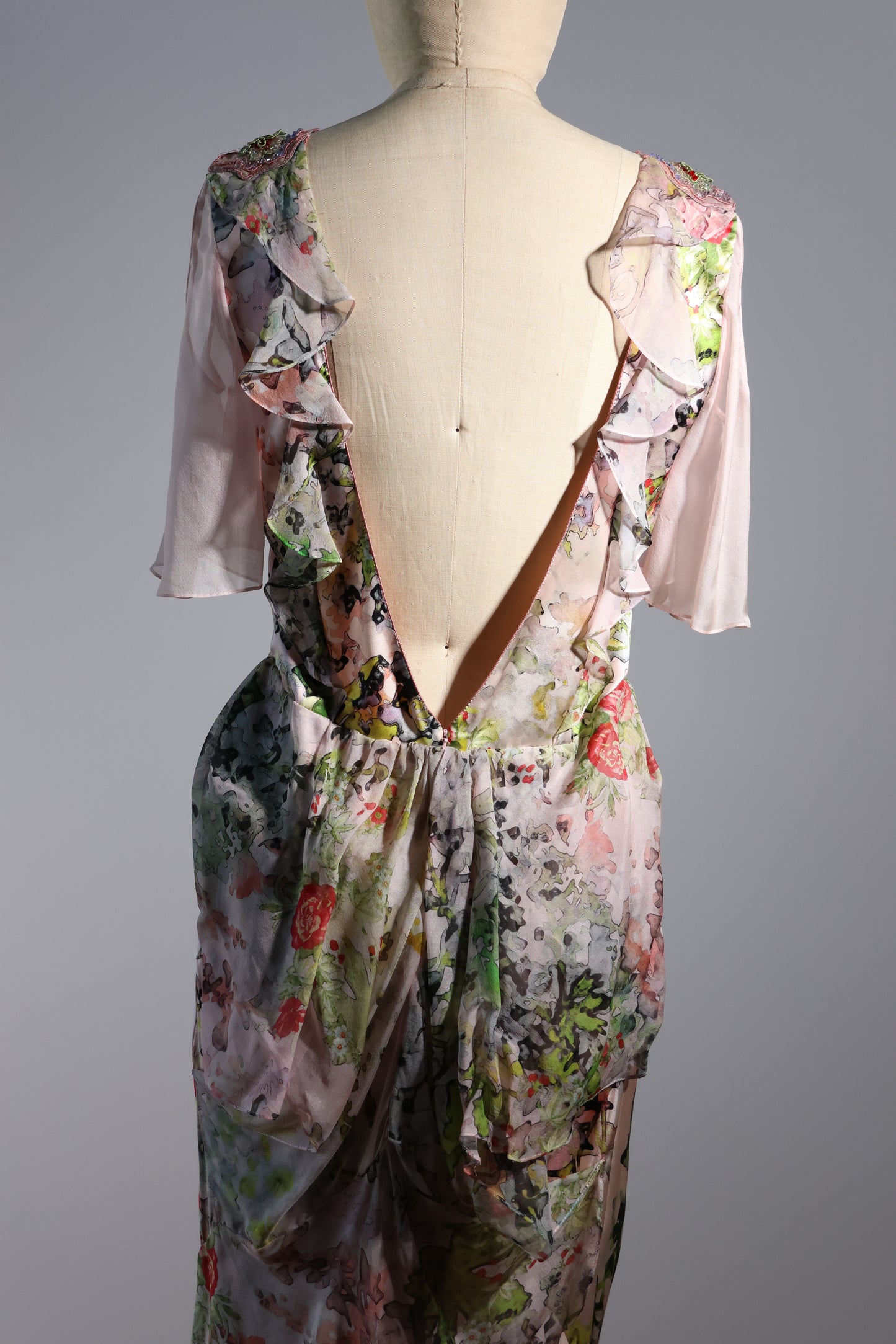 Foddis Phoebe Long Dress - Pink Print