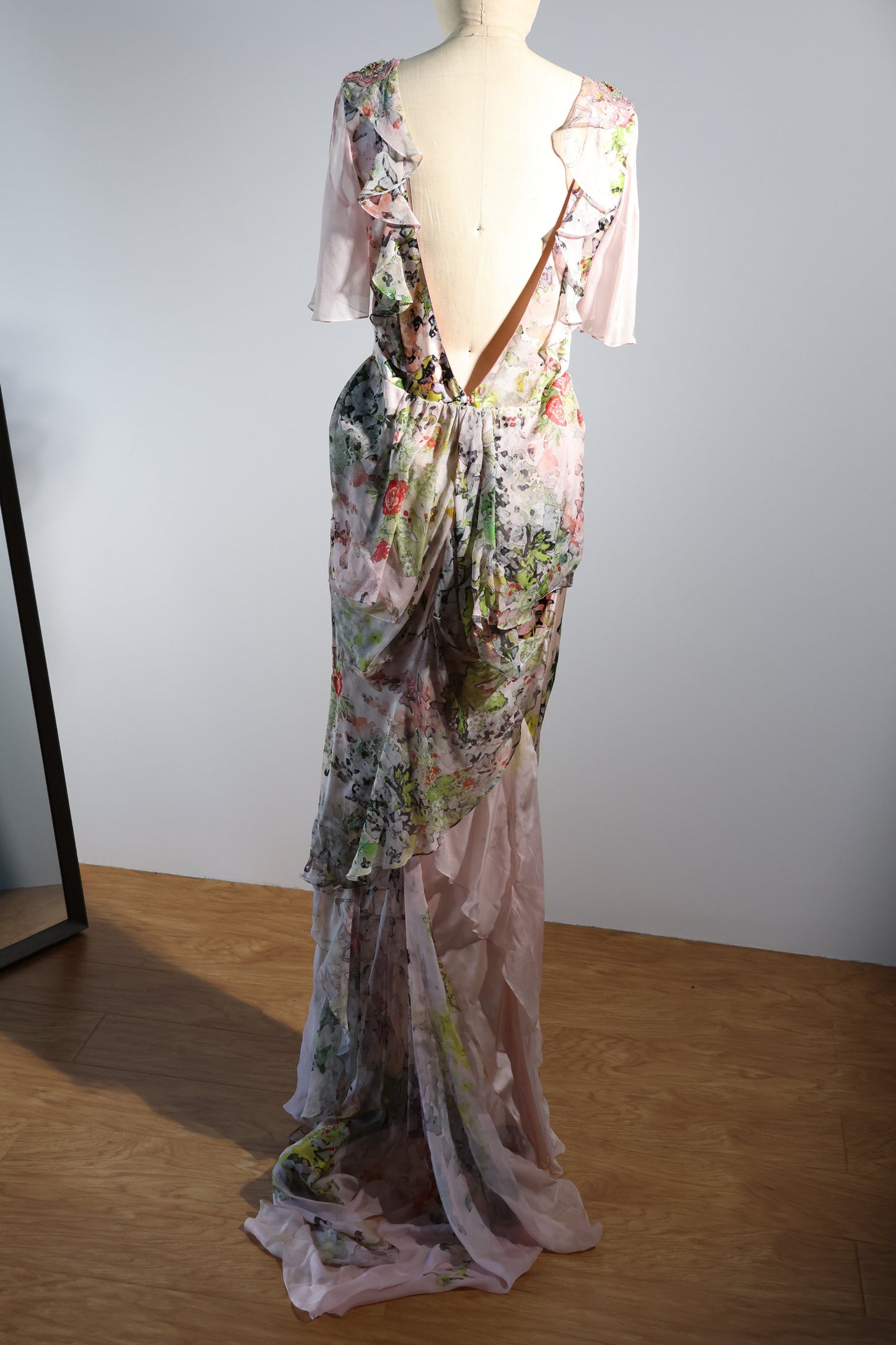 Foddis Phoebe Long Dress - Pink Print