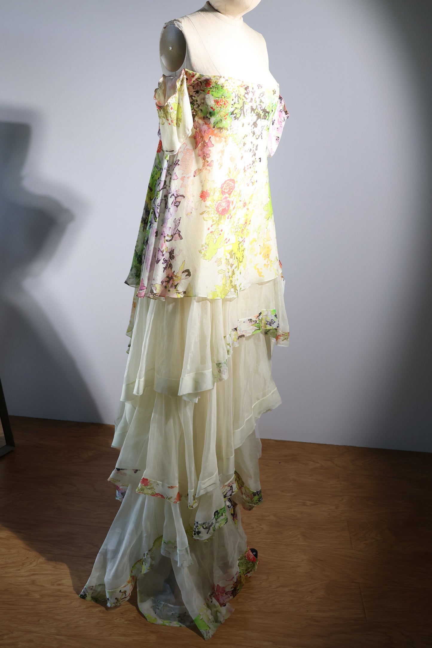 Foddis Thalia Long Chiffon - Yellow Print