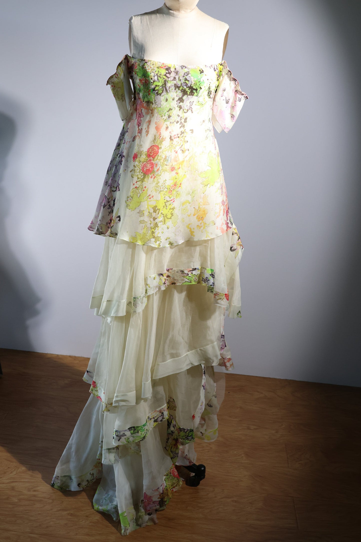 Foddis Thalia Long Chiffon - Yellow Print