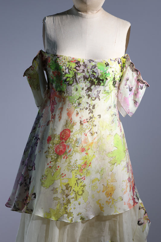 Foddis Thalia Long Chiffon - Yellow Print