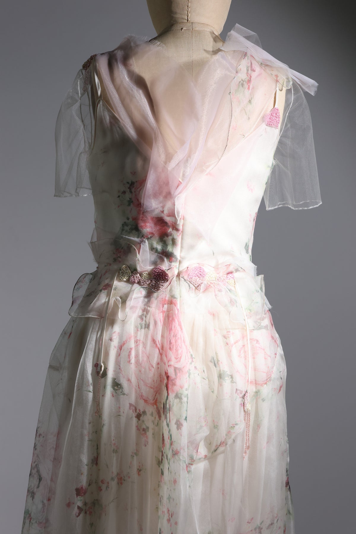 Foddis Long Silk Gauze Dress — White Floral