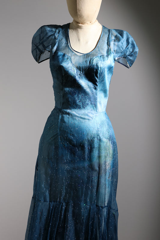 Foddis Spark Long Dress - Dark Blue