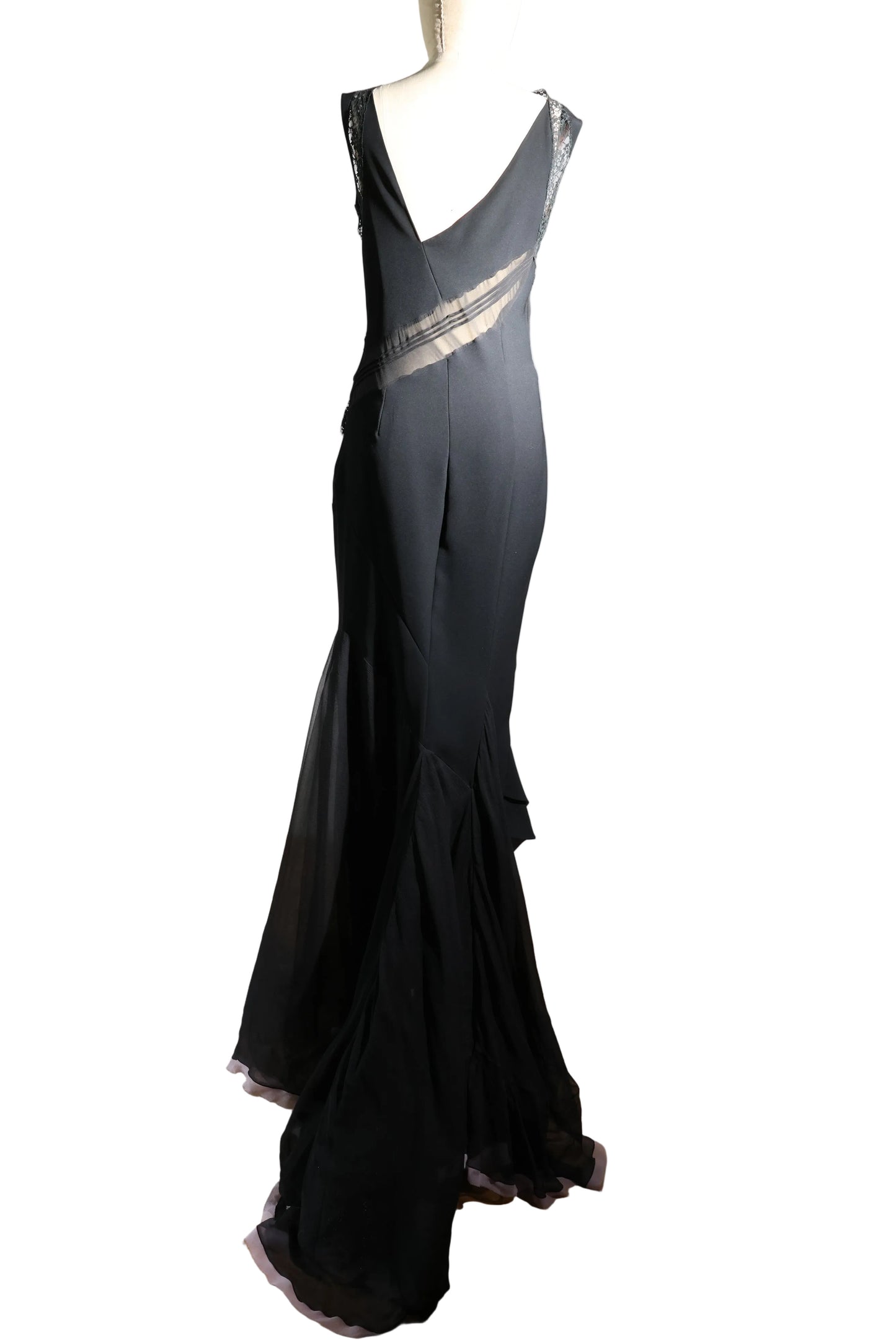 Foddis Cecily Silk Georgette Dress - Black / Cady
