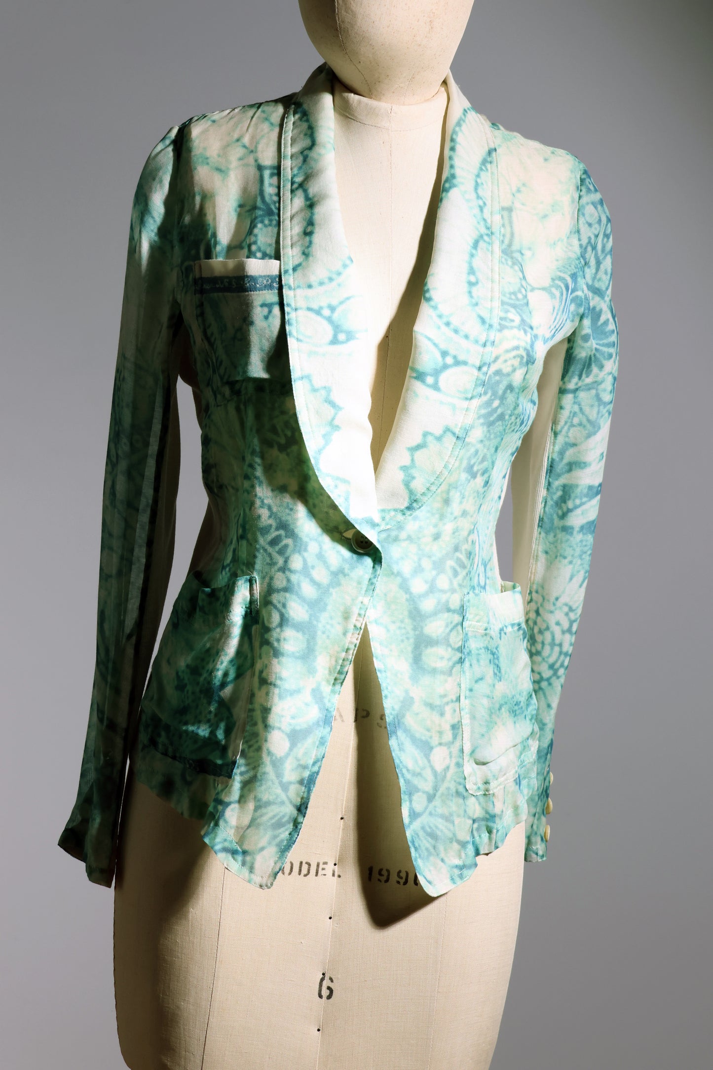 Share Spirit Lady's Woven Jacket - Big Paisley Green