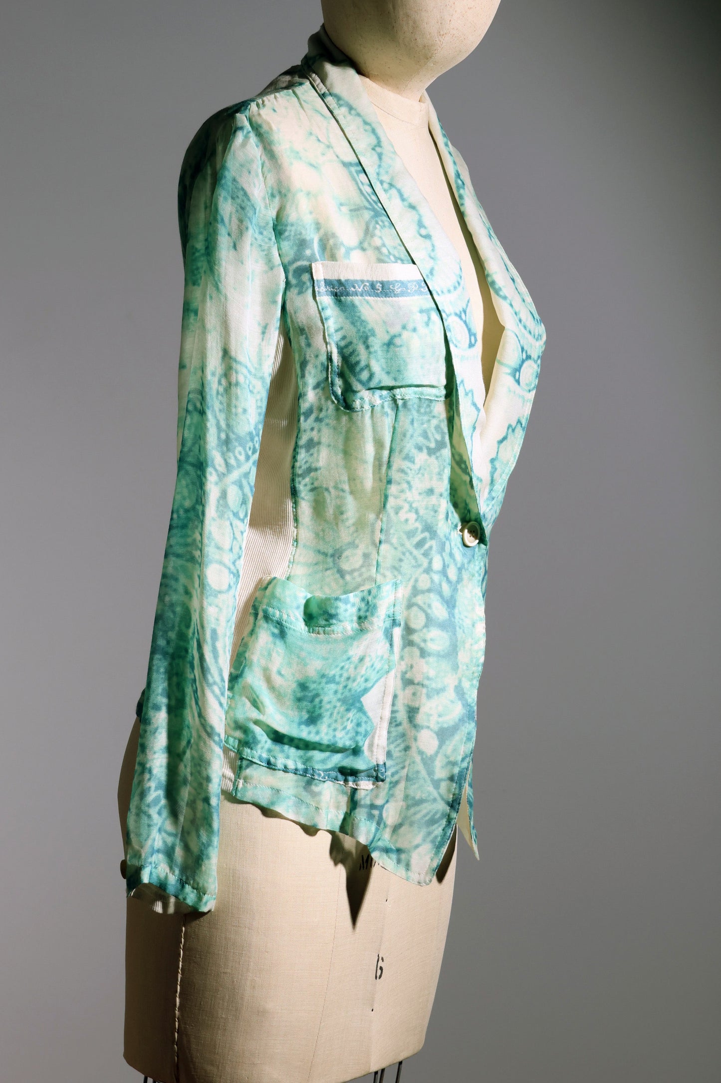 Share Spirit Lady's Woven Jacket - Big Paisley Green